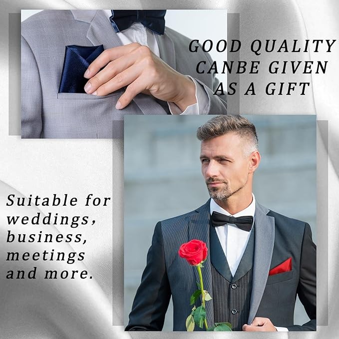 Wedding Set Mens Handkerchief Lot 40-Pcs Assorted Silk Pocket Square Party NEW
