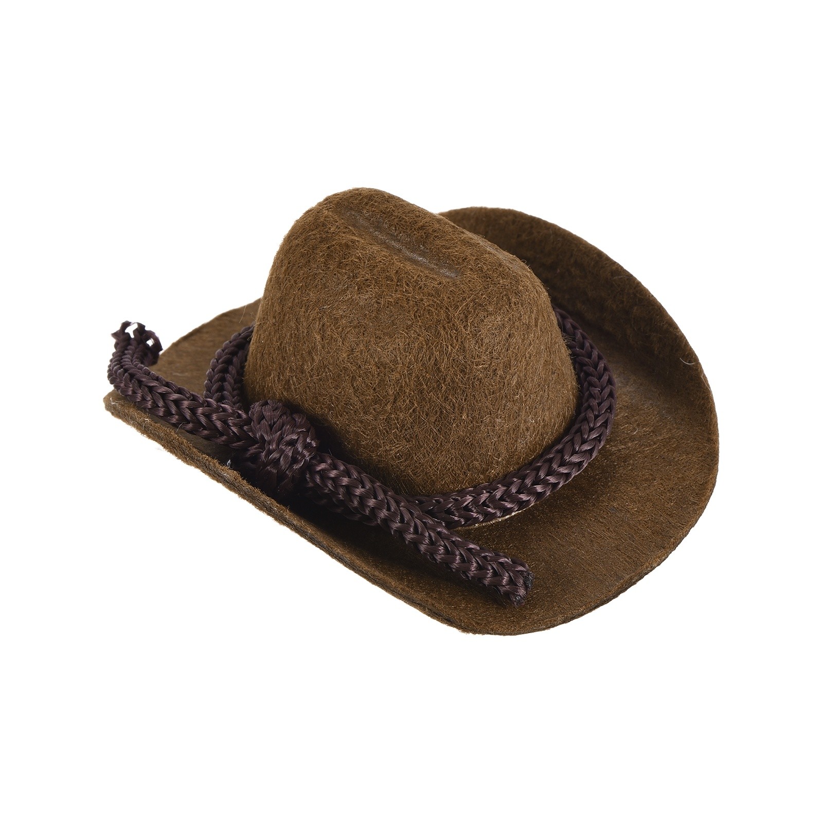 Brown Mini Cowboy Hats for Crafts Dolls Wedding, 6.5cm x 7.1cm x 3cm