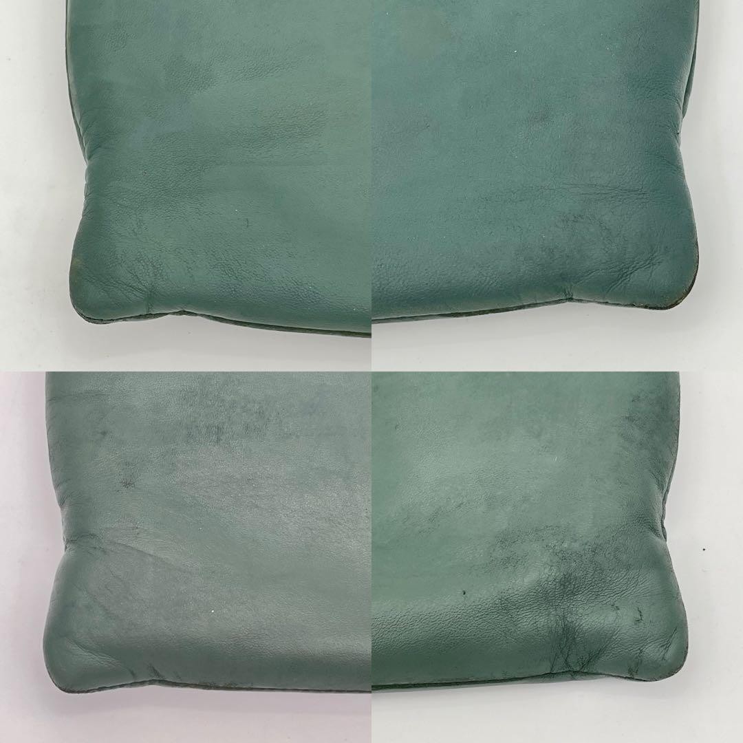 Loewe Anagram One-Shoulder Bag Green Embossed Logo Pouch Japan 069955