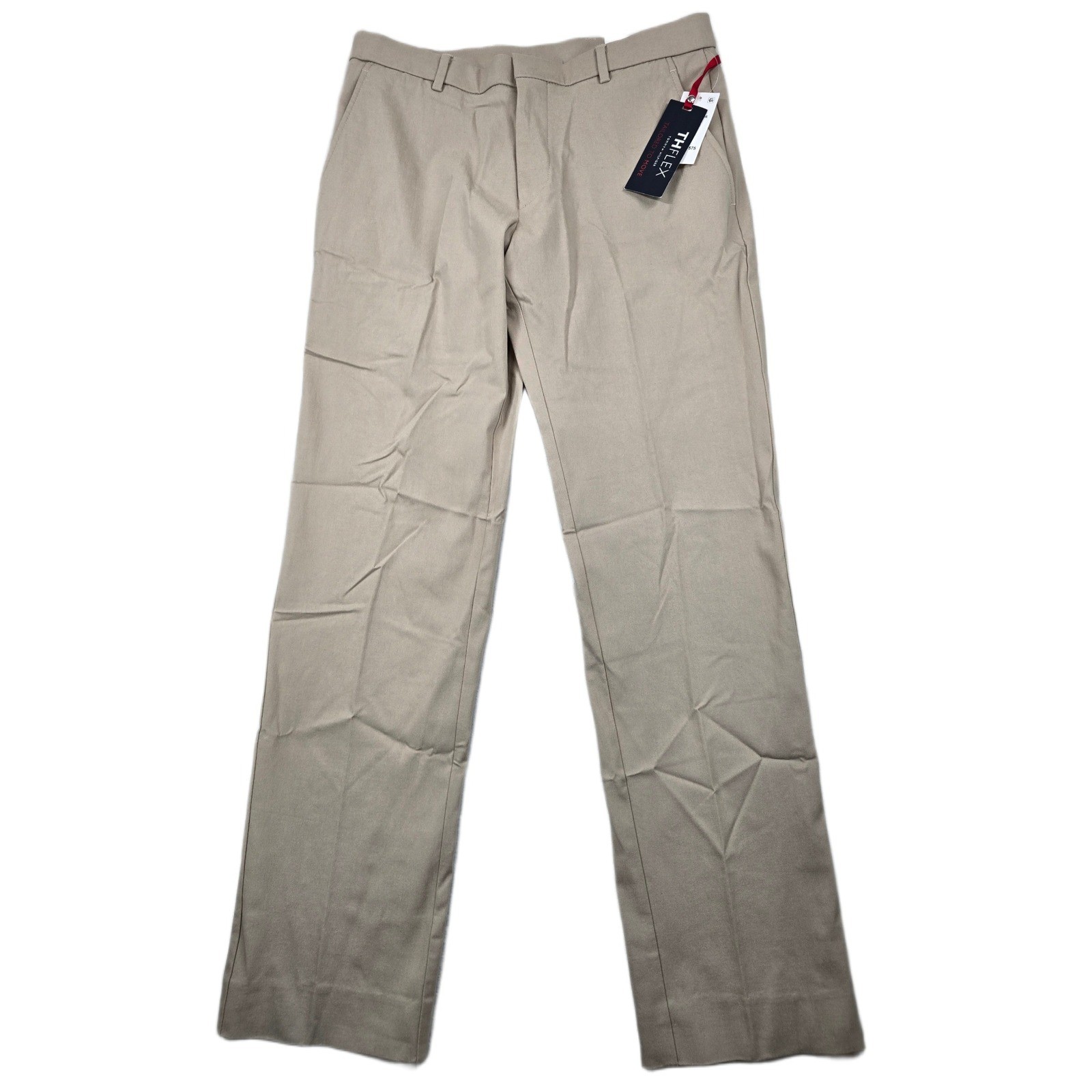 Tommy Hilfiger Performance Dress Pants Mens 30×30 Tan Stretch THFlex Tate NEW