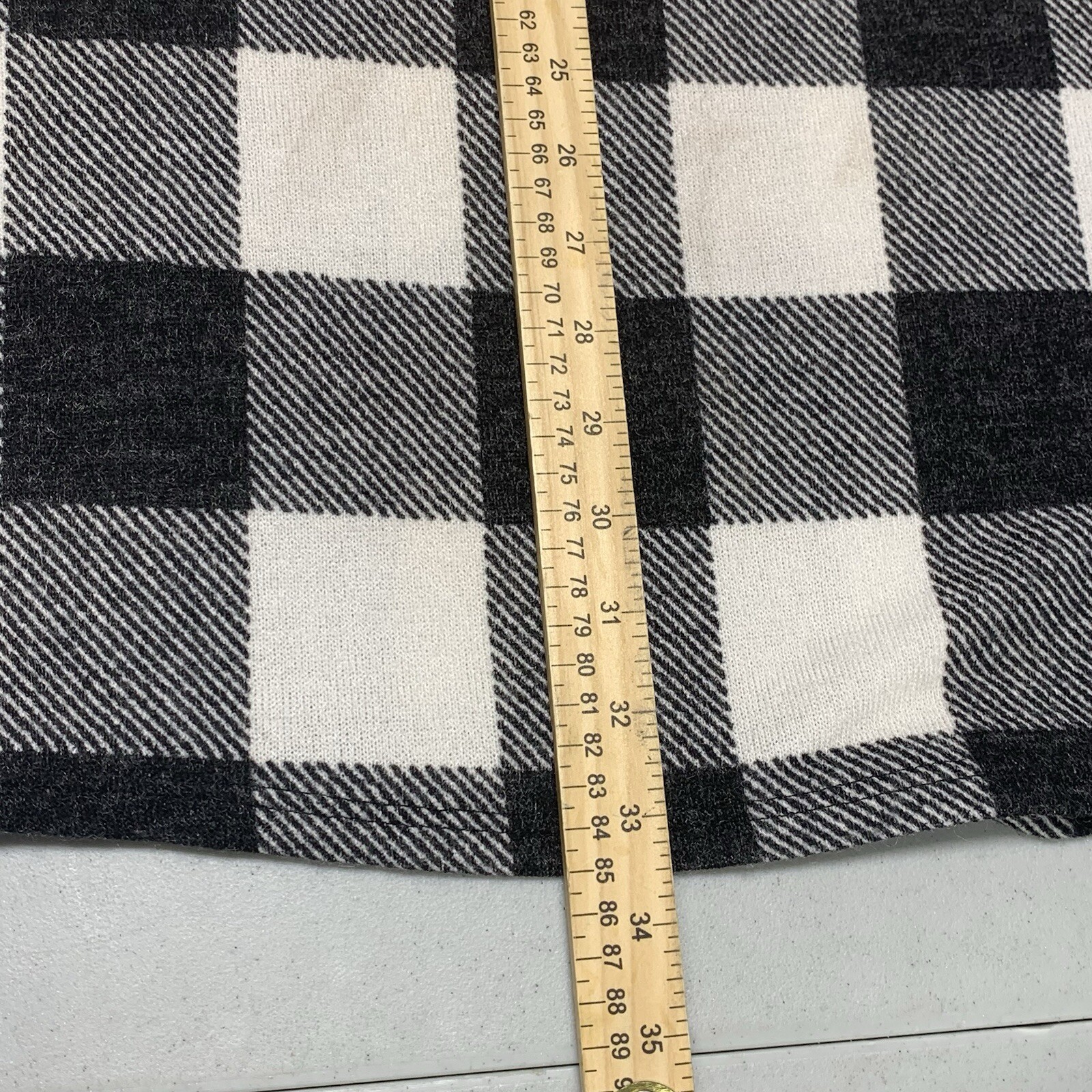 Sweet Lovely by Jen Pretty In Plaid Dress Black & White Size Small Long Sleeve