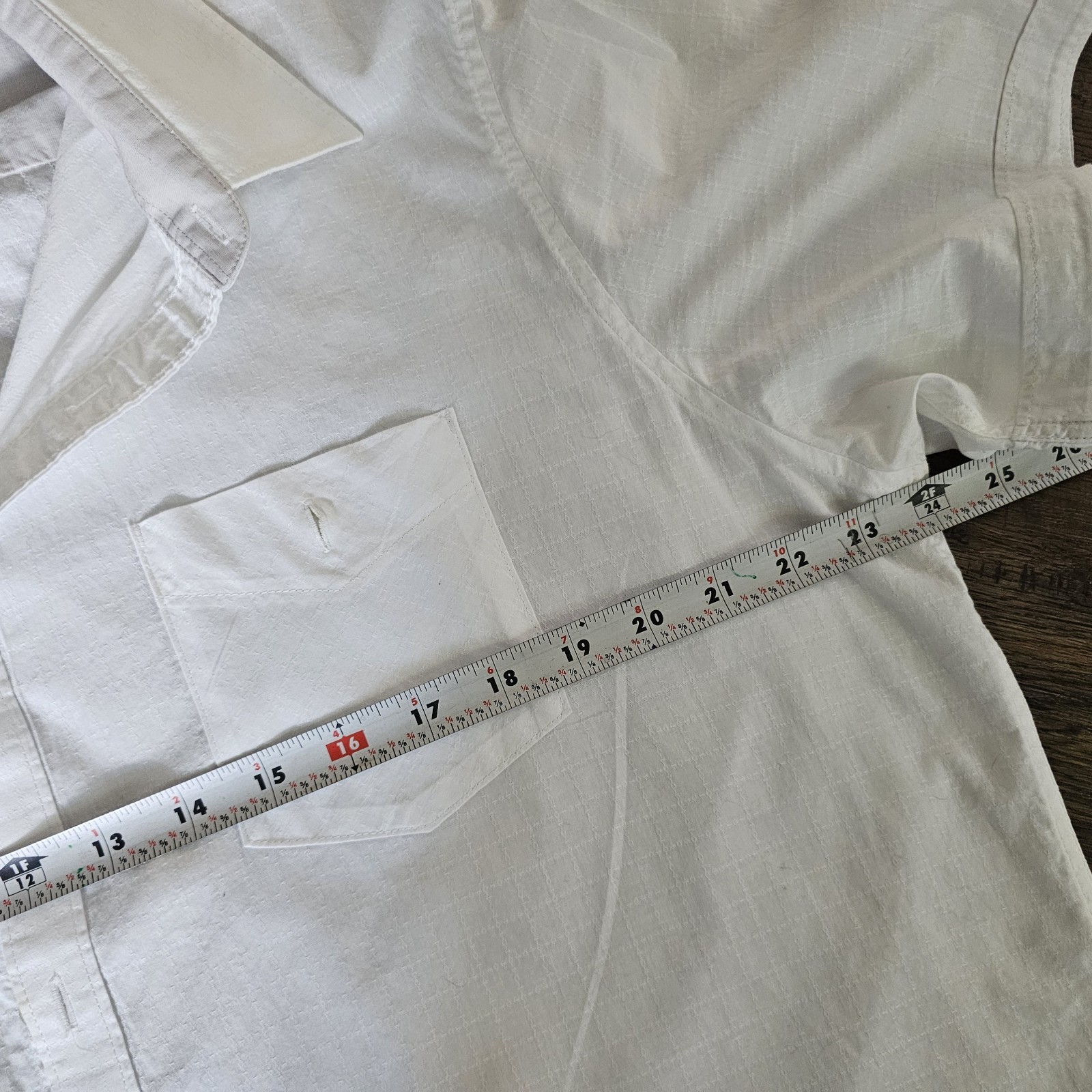 Calvin Klein Short Sleeve White Cotton Shirt Men’s XL may fit Slim