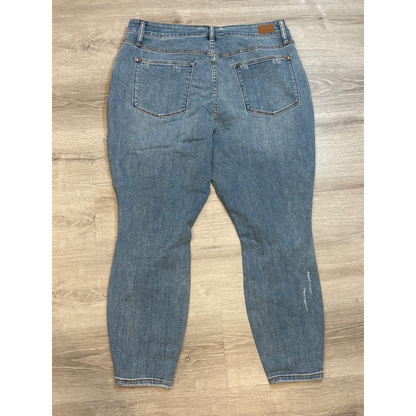 Judy Blue Control Top Skinny Jeans Distressed Denim Size 20W