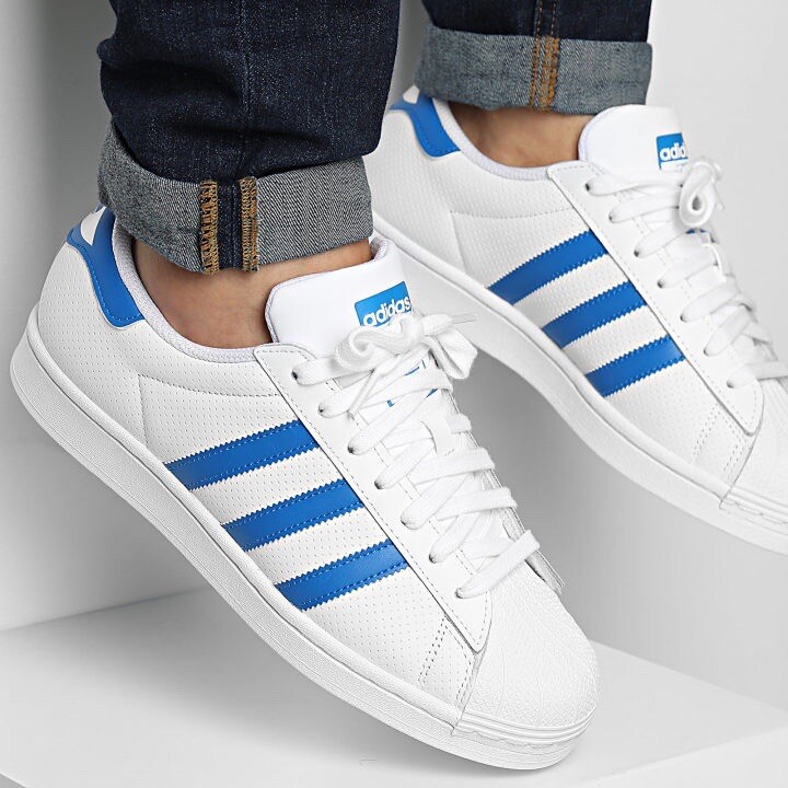 Adidas Originals Superstar Men’s Sneakers White Athletic Shoe #652