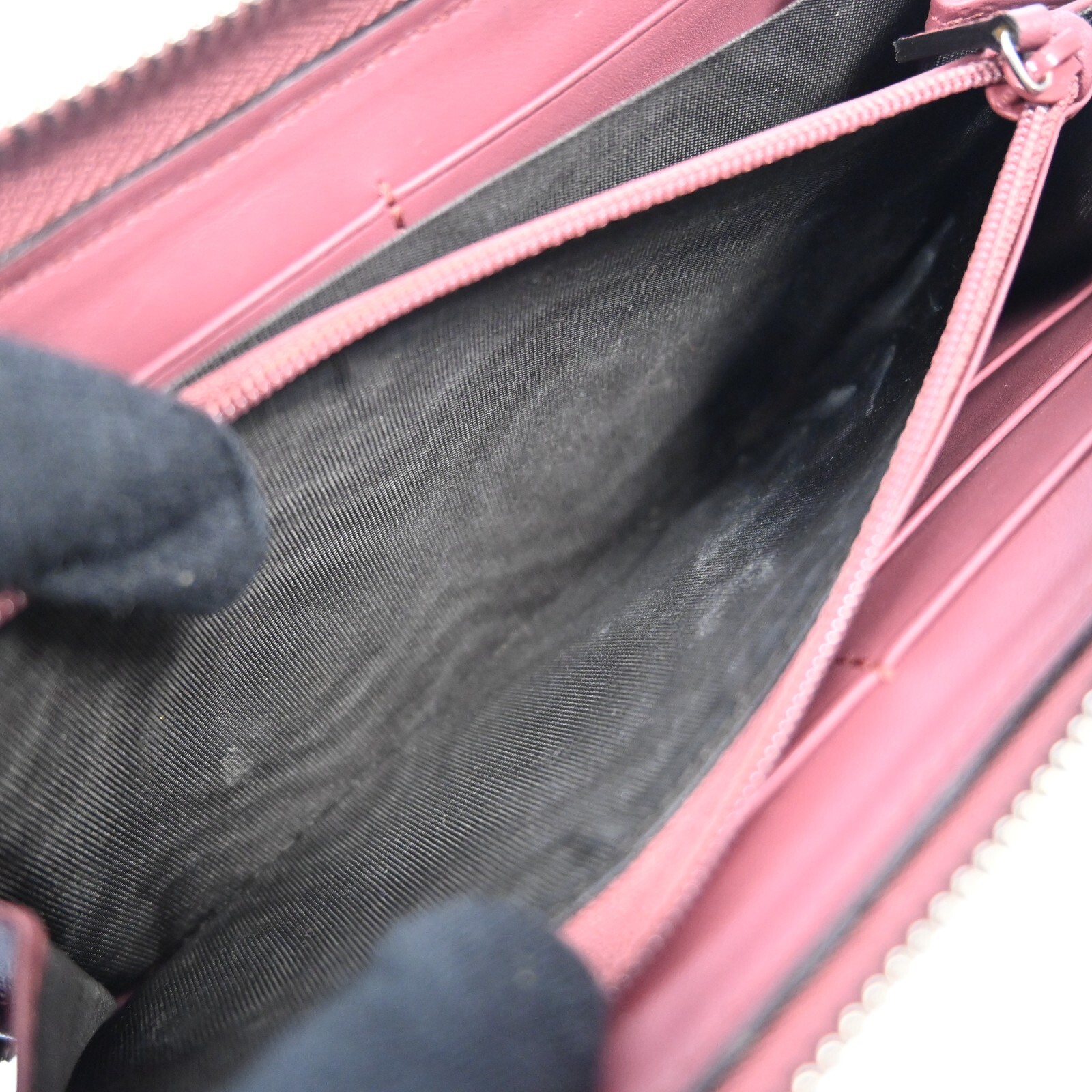AUTH GUCCI Blooms Round Zipper Long Wallet Pink H2742A706
