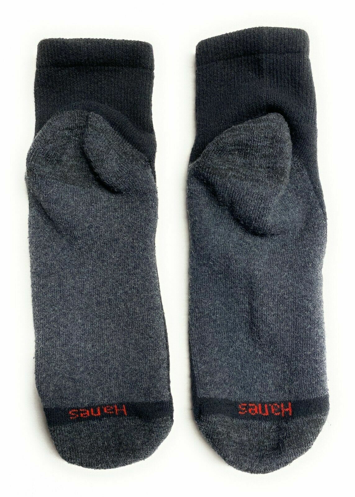 Hanes Men’s Cushion Ankle Socks (Size 6-12, 6-Pack) Black White
