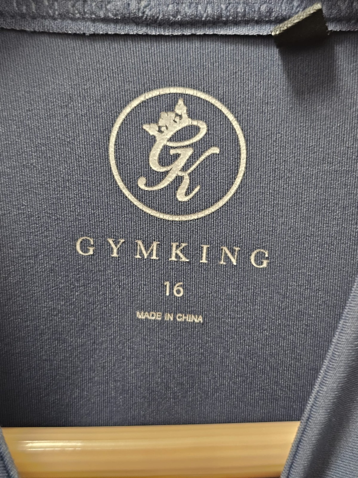 Gym King Training Set Womens Long Sleeve Top & Leggings Size 16 Navy Nylon C22