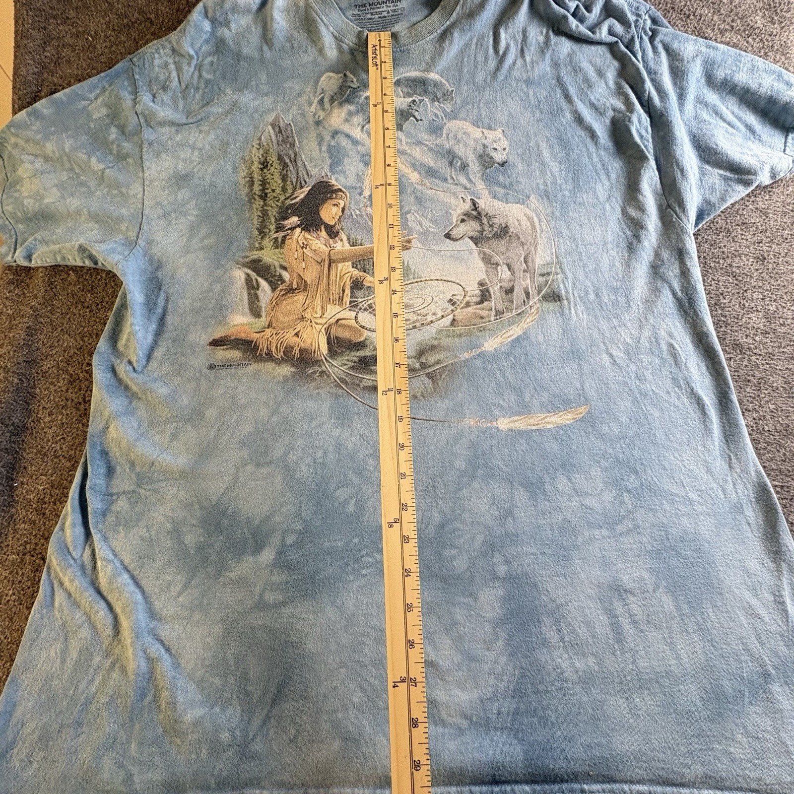 2004 The Mountain Wolf Dreamcatcher Tie Dye T Shirt 4XL