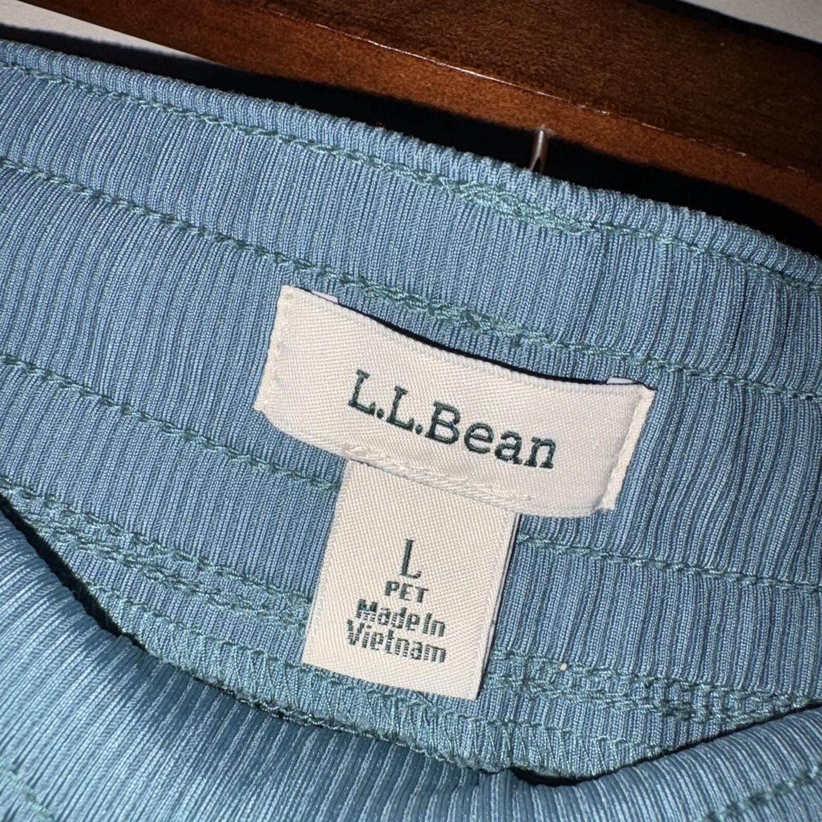L.L.Bean Vista Camp Pants Slim-Leg – Blue – Size Large Petite (L PET)