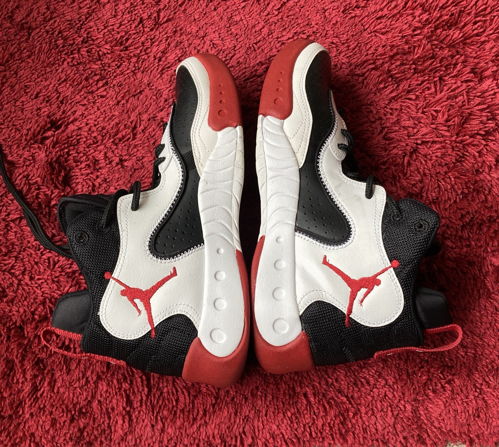 Kids Black White and Red Basketball Sneakers – Jordan Inspired Basketball Shoes