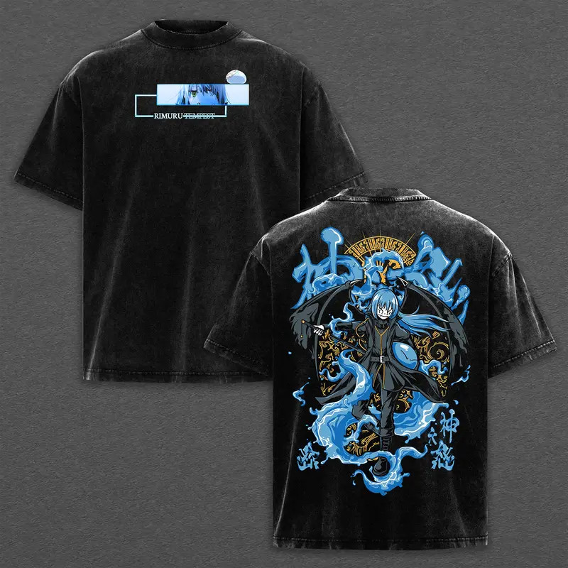 Rimuru Tempest Anime Vintage Graphic T Shirt Slime Isekai Tee