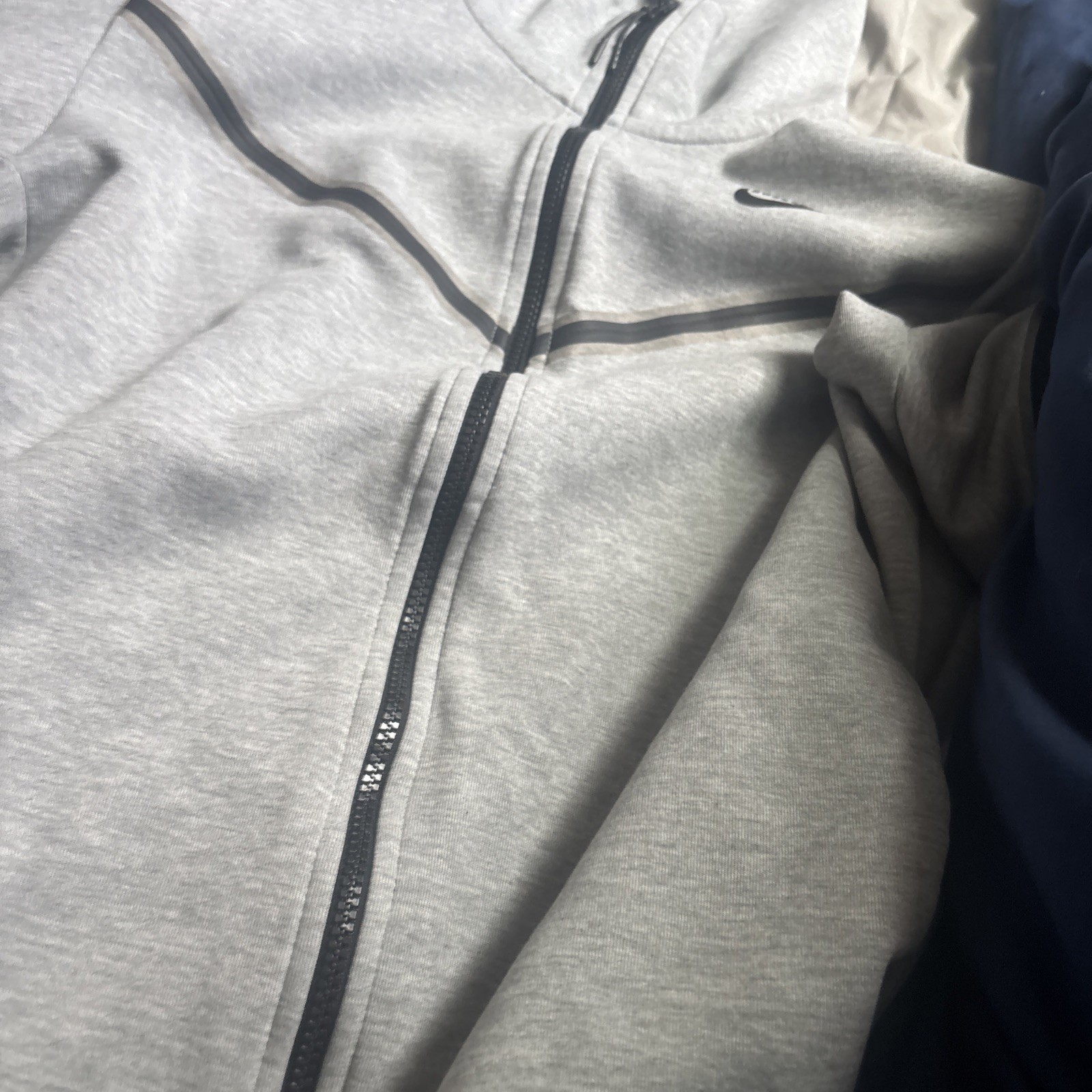Nike Men’s Tech Windrunner Fleece Full Zip Hooded Jacket Size M Grey CU4489-063