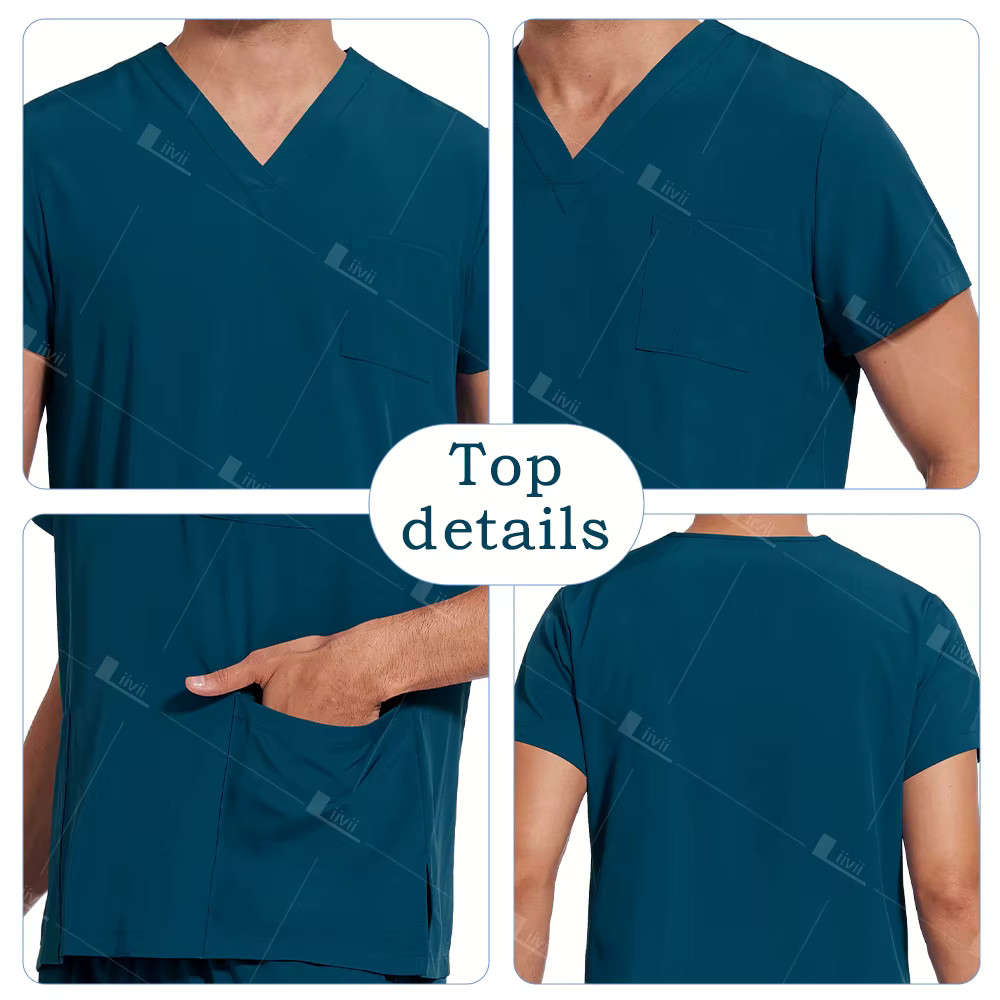 Lightweight Anti-Wrinkle Surgical Uniform Nurse Scrub Set for Women & Men Gift