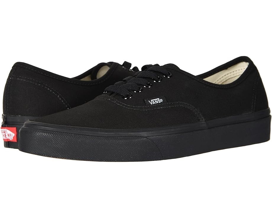 Vans Authentic Black/ Black Canvas Skate Shoes Unisex Sneakers Men/ Women