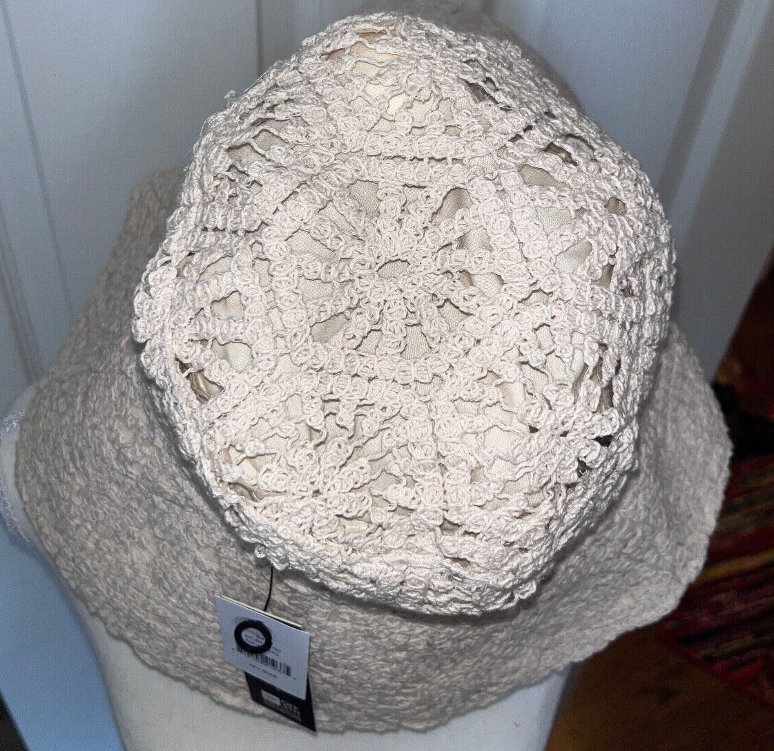 Oversized Phluid Project Gender Neutral Crochet Boho Lined Knit Bucket Hat Ties