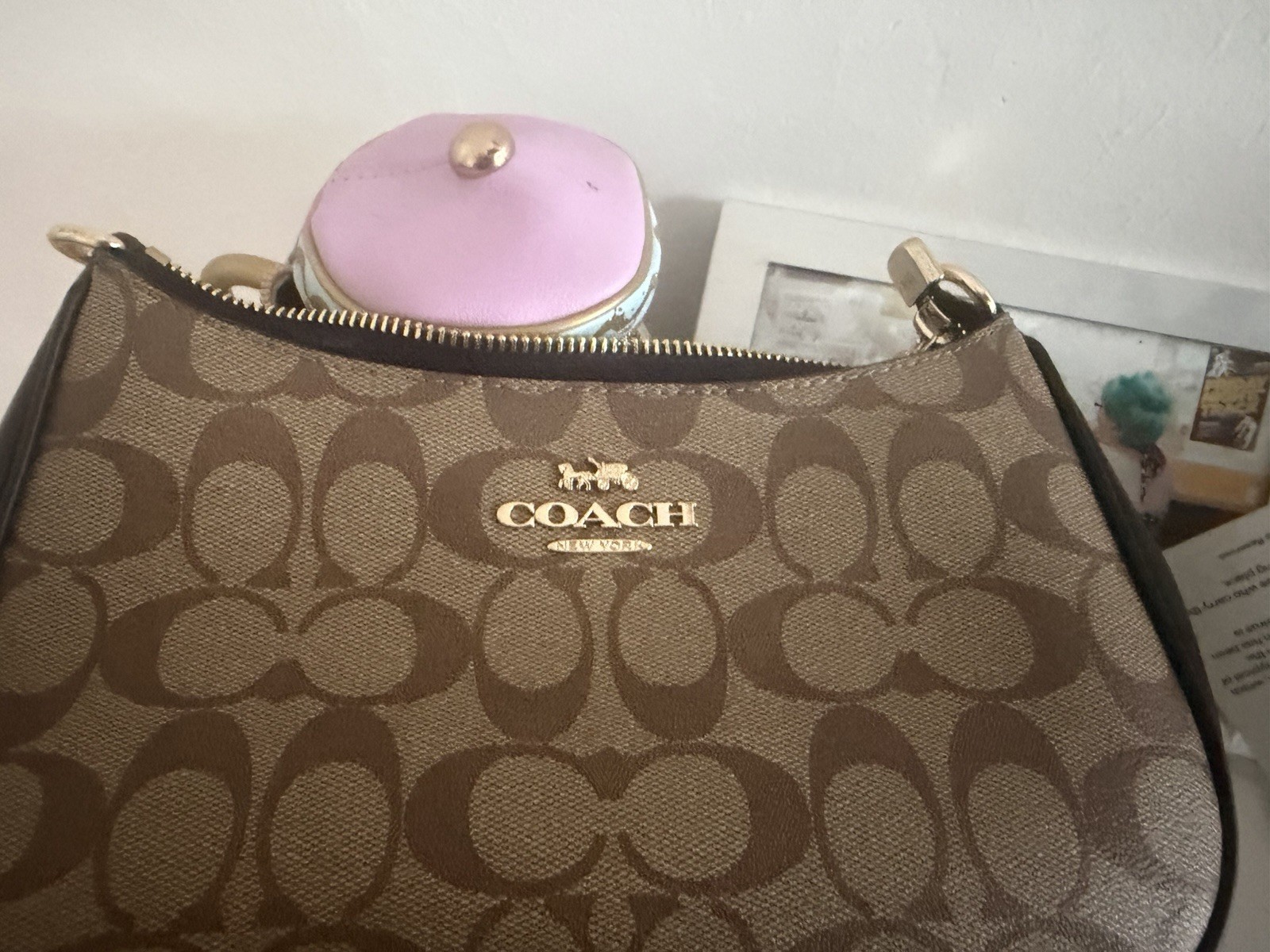 Coach Nolita 19 Signature Canvas – Gold/Tan/Brown