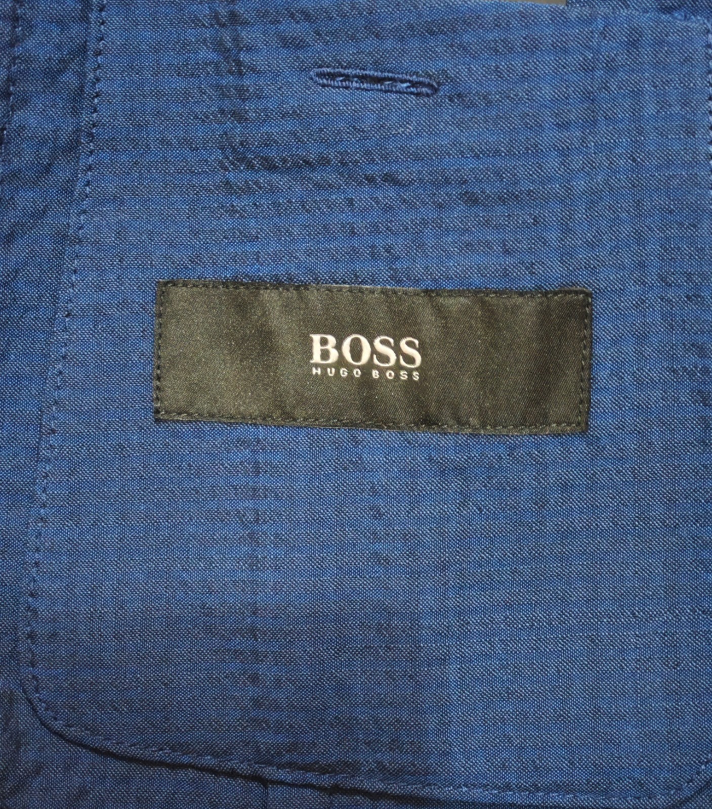 Hugo Boss Nold2 Slim Fit Blazer Men 48 Navy Virgin Wool Stretch Tailored Jacket