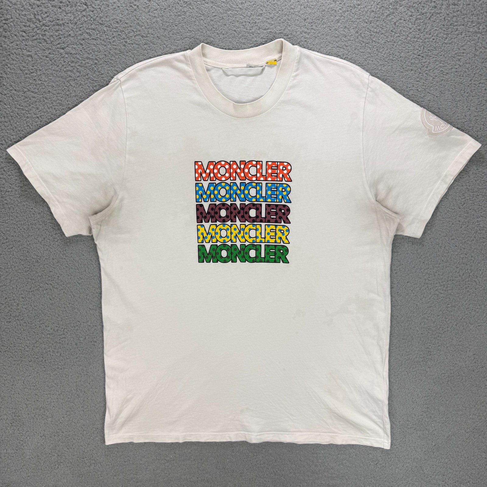 Moncler T Shirt Mens Extra Large XL White Genius 2 1952 Logo Print Jersey Tee
