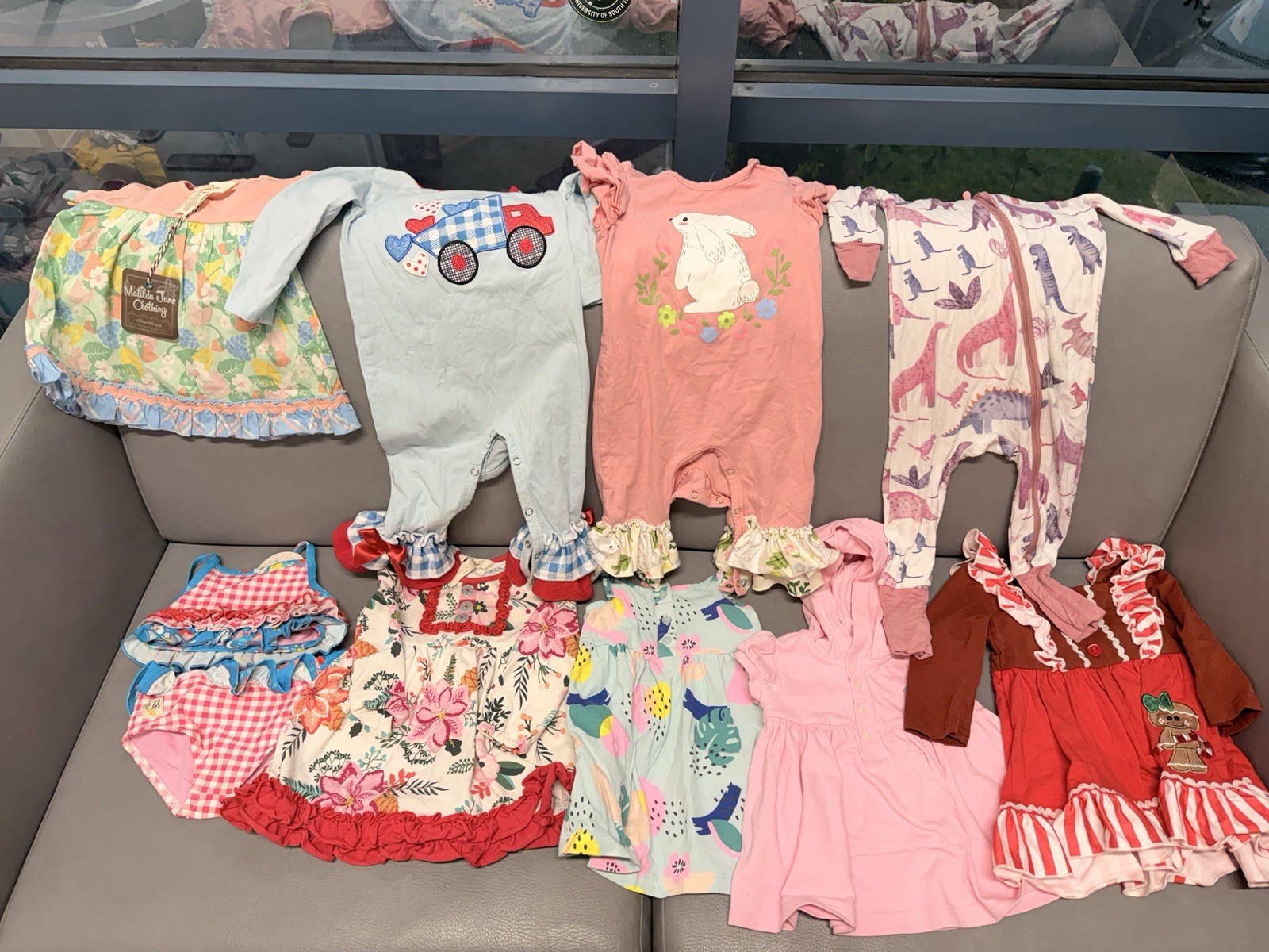 Lot of 9: Baby/toddler Swim Suit, Dresses, One-pieces, Size 9-12 Months