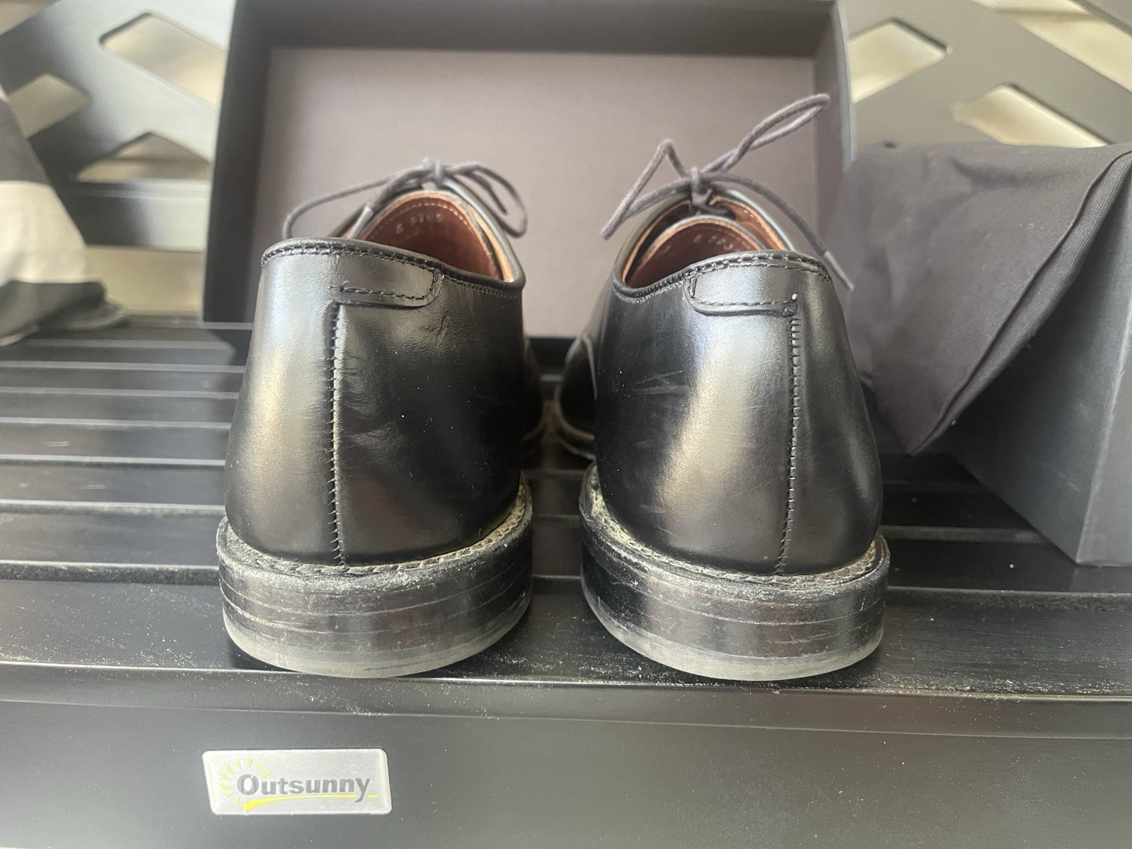ALLEN EDMONDS Fifth Avenue Size 12E Black Leather CapToe Oxford MADE IN USA