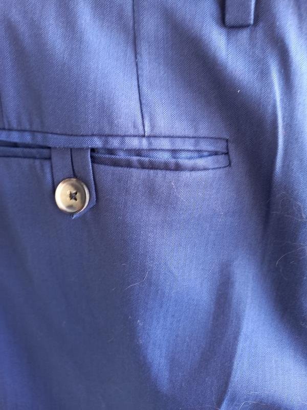 Men Roberto Cavalli Trousers Navy Linen Wool 29 /