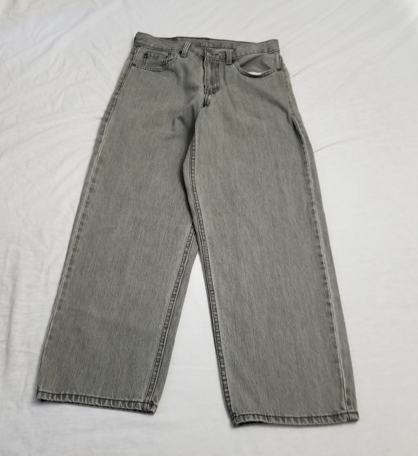 Levis 578 Jeans Mens 30×32 Fit 30×29 Gray Baggy Wide Leg Skater Y2K 90s Denim