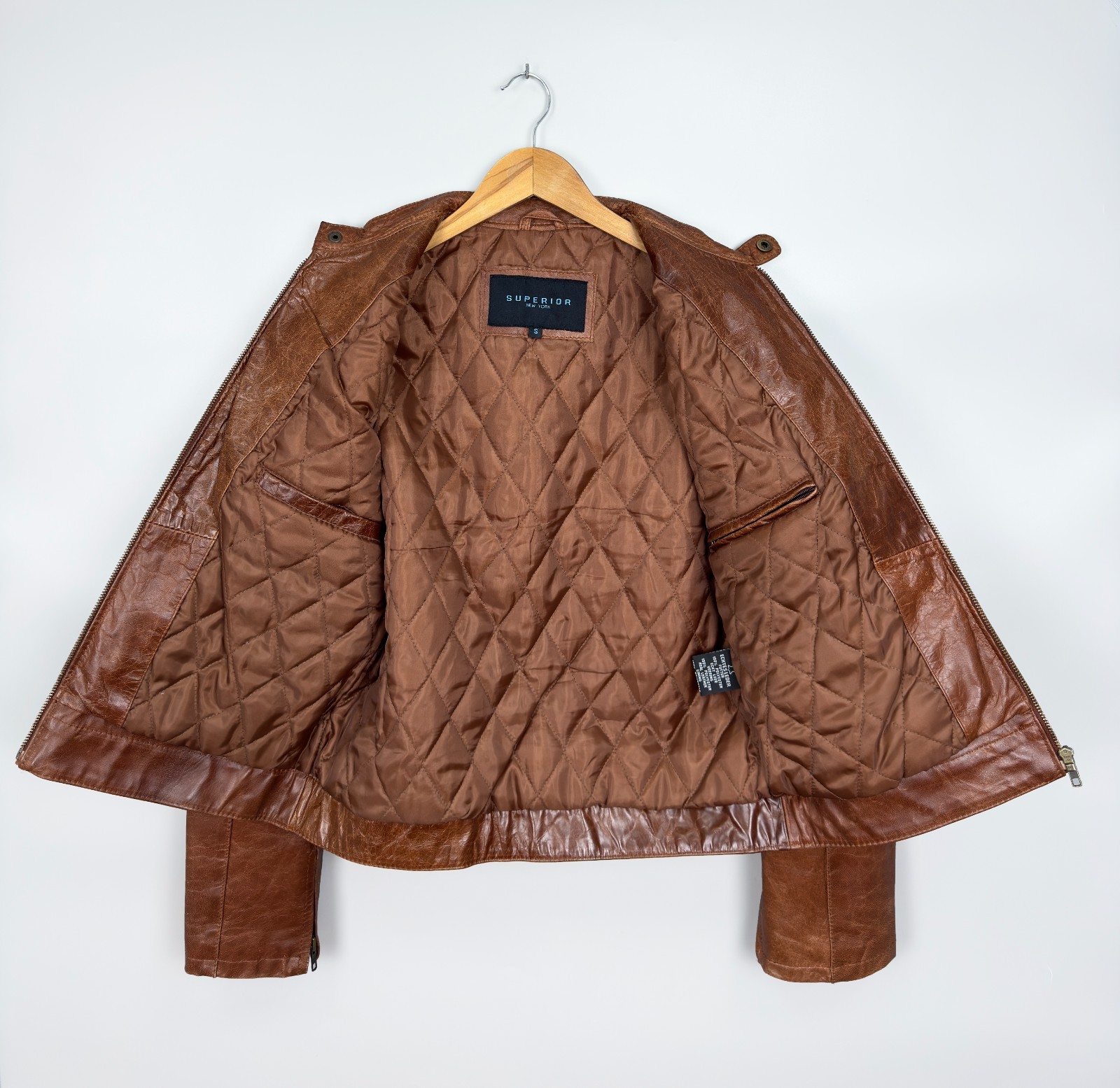 Superior New York Brown Leather Jacket