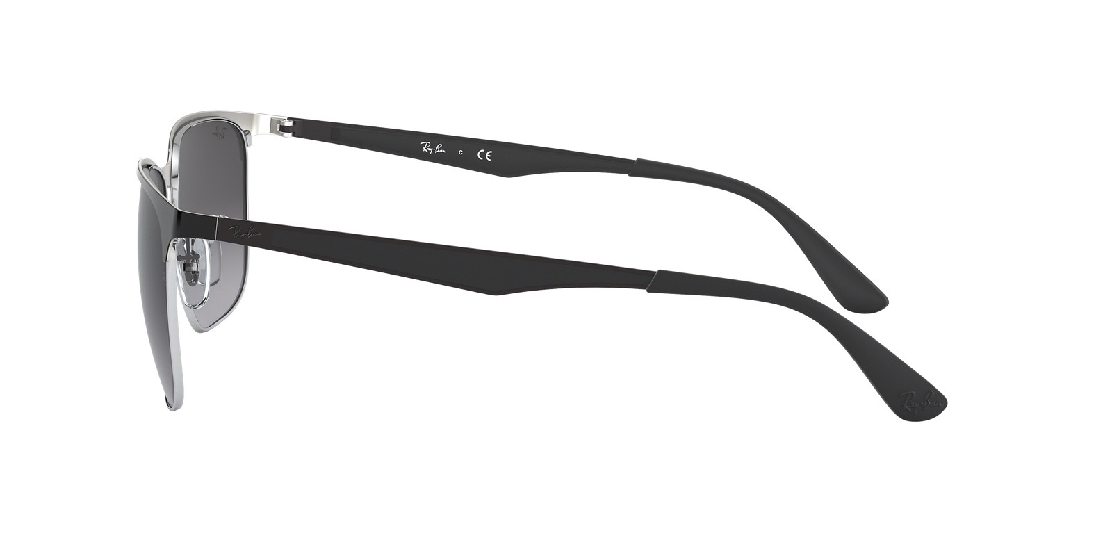 Ray-Ban RB3569 Black On Silver/Grey Gradient 59mm Sunglasses RB3569 90048G 59-17