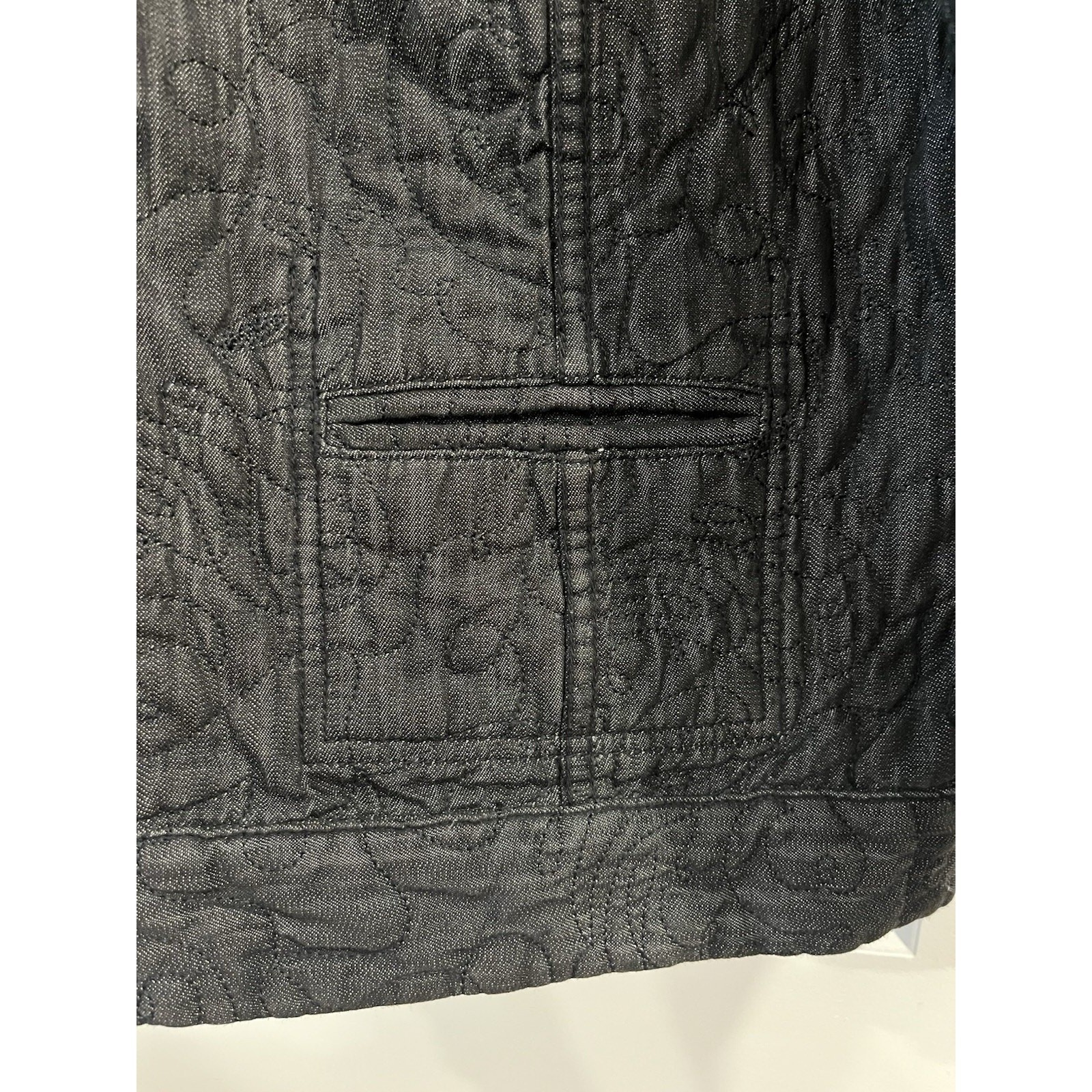 Chico’s Reversible Quilted Zip Jacket Leopard Animal Print Pockets Size 3 – A1