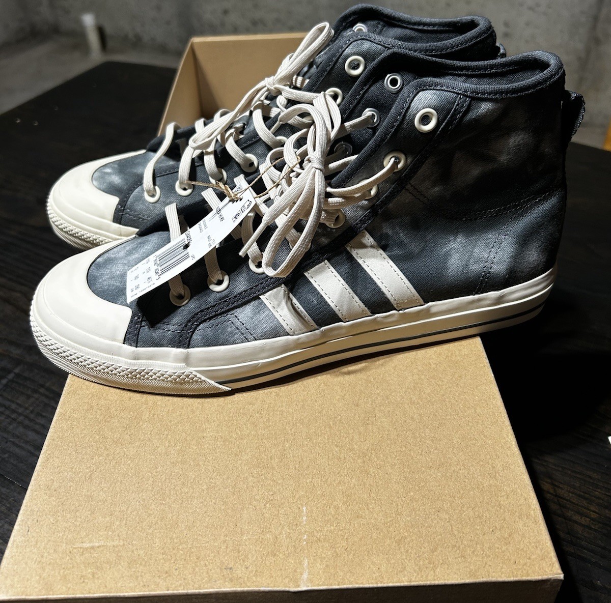 adidas Nizza Hi RF Men’s High Top Bleached Grey Wonder White GX4586 2022 Size 12