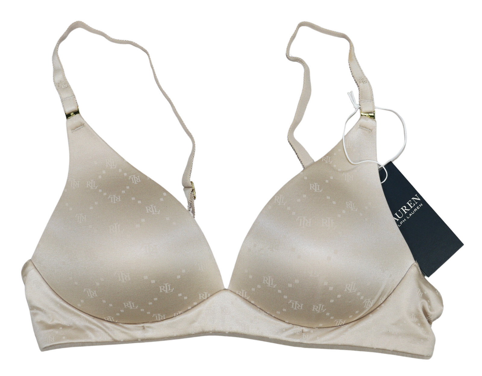 Ralph Lauren Comfort Wire-Free Full Coverage Padded Logo Women’s T-Shirt Bra NWT