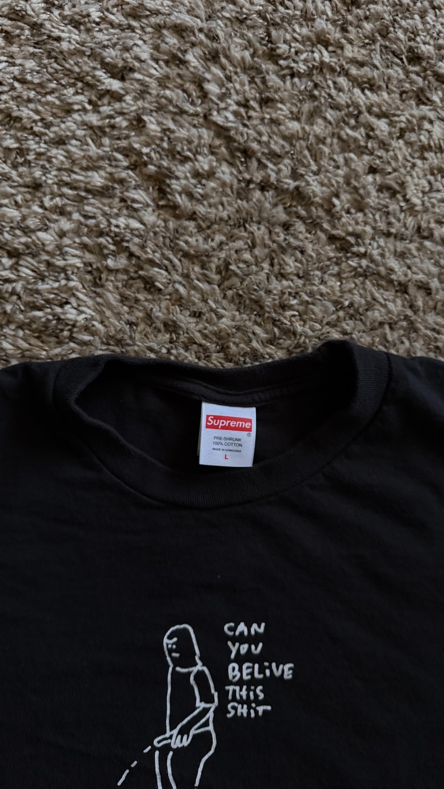 **RARE** SUPREME GONZ PISS BLACK LOGO TEE T-SHIRT ANTI SOCIAL STUSSY CHROME