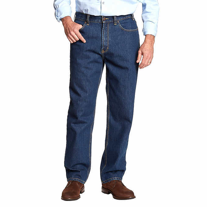 Kirkland Signature Mens Relaxed Fit Cotton Blue Heavy-Duty Jeans Pants Pick Size