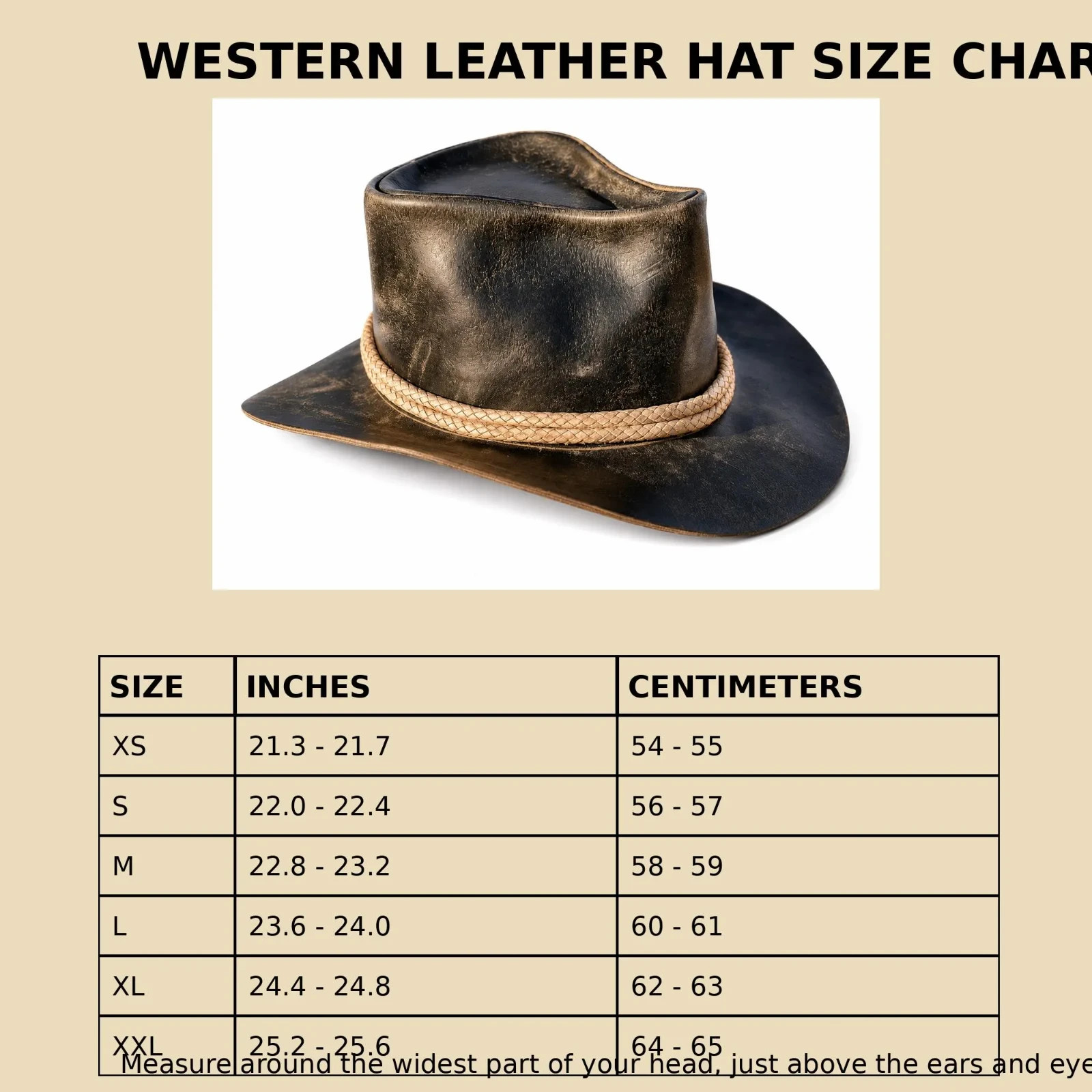 Arthur Morgan Tan Distressed Leather Cowboy Hat, Western Outback Ranch Replica