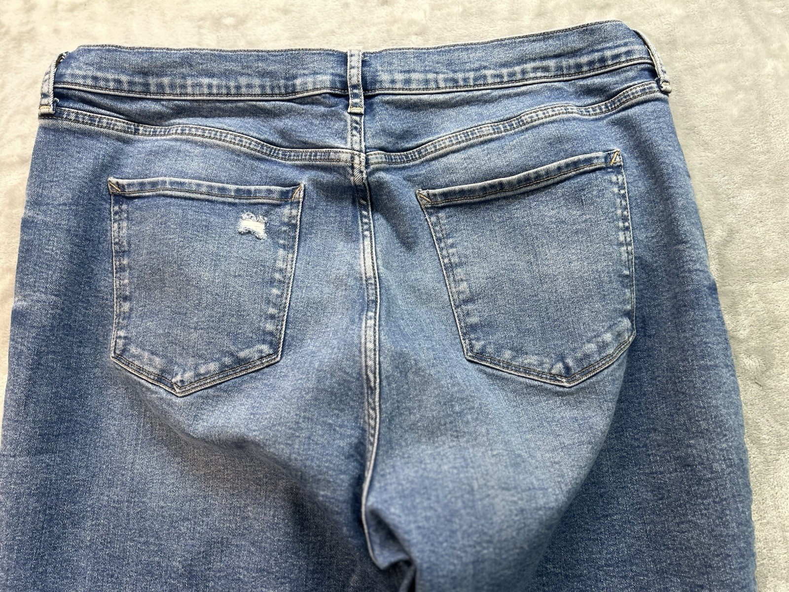 A.n.a. High Rise Vintage Bootcut Stretch Distressed Jeans Womens Plus Sz 18 Blue