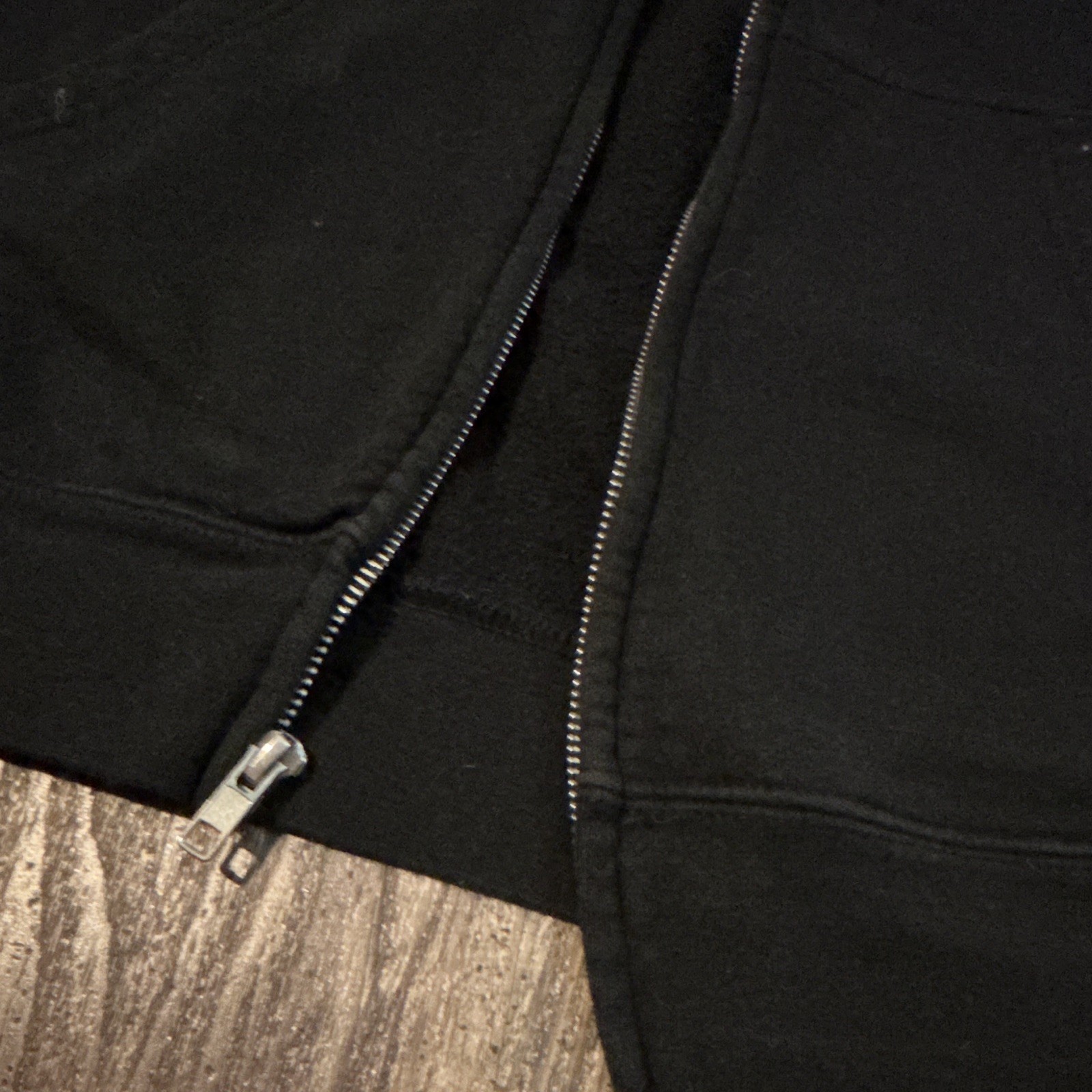 Thrasher Men’s Hoodie Sweatshirt Size S Black Full Zip Logo Hooded Pockets
