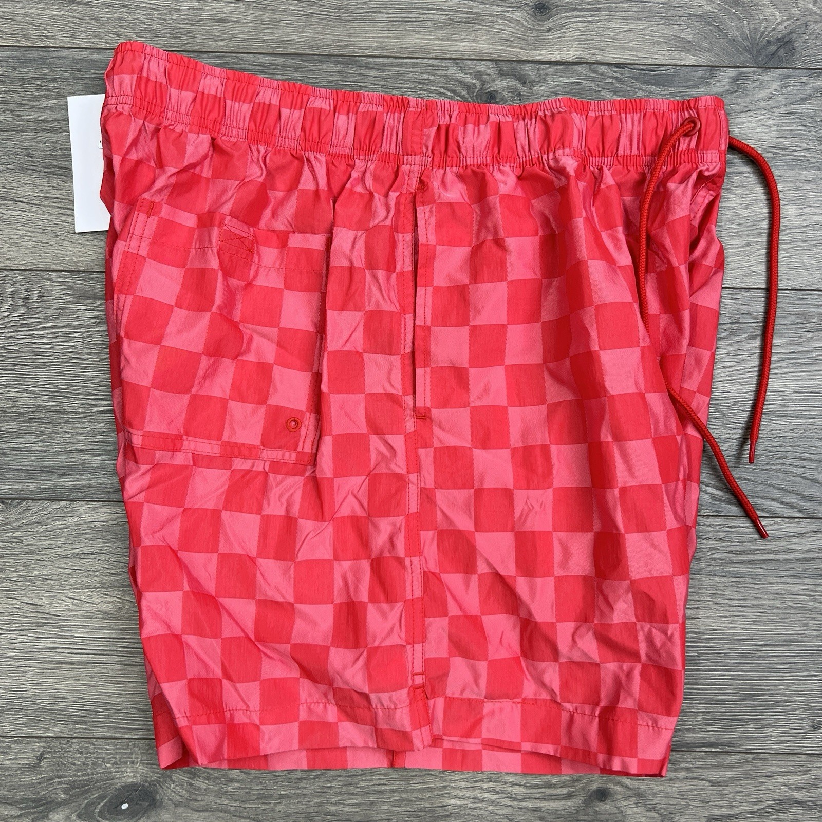 Nike Shorts Sz Large Mens University Red White Club Flow Checkers $60