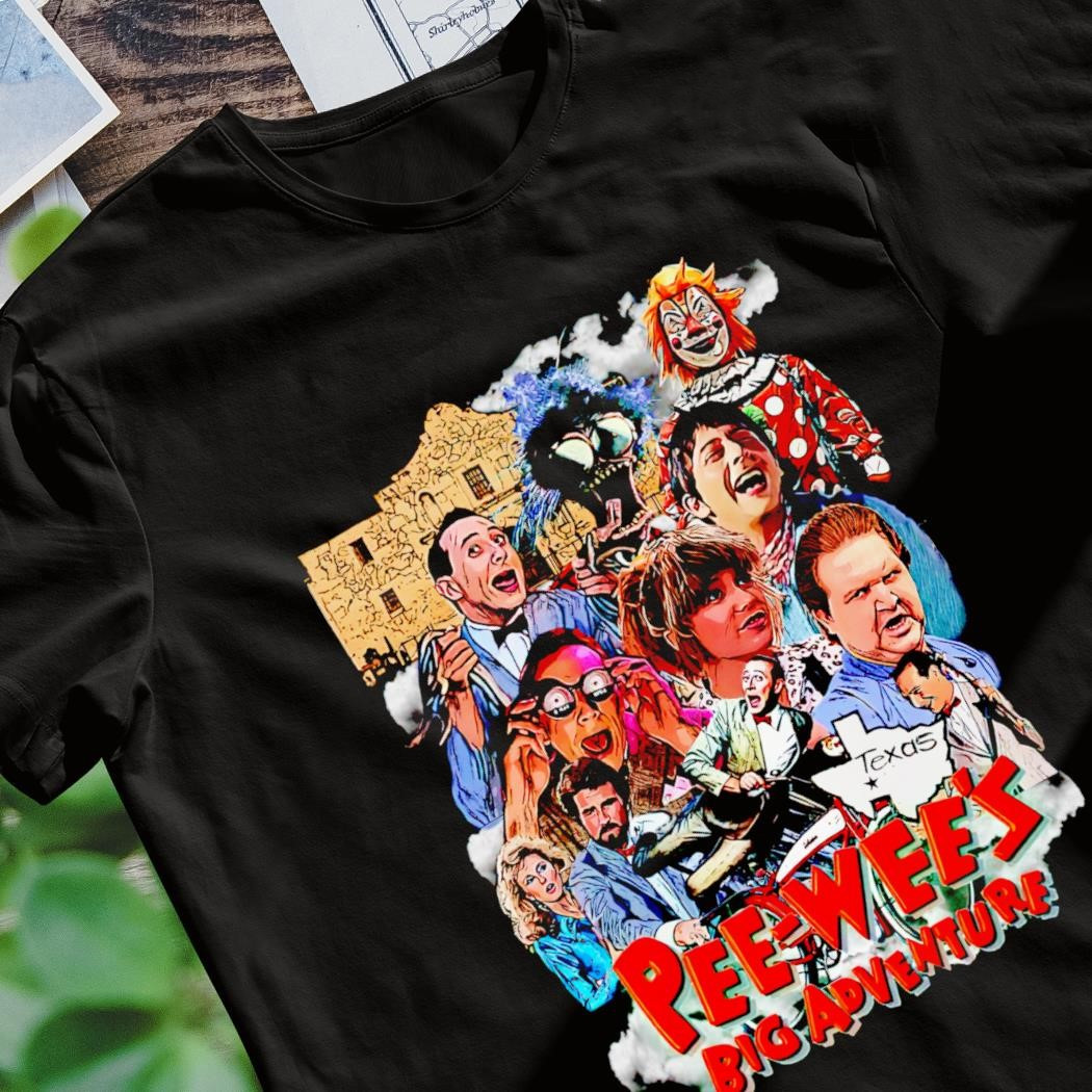 Big Adventure- Pee Wee Herman Women Mens Black T- Shirt Full Size S-5XL SC459