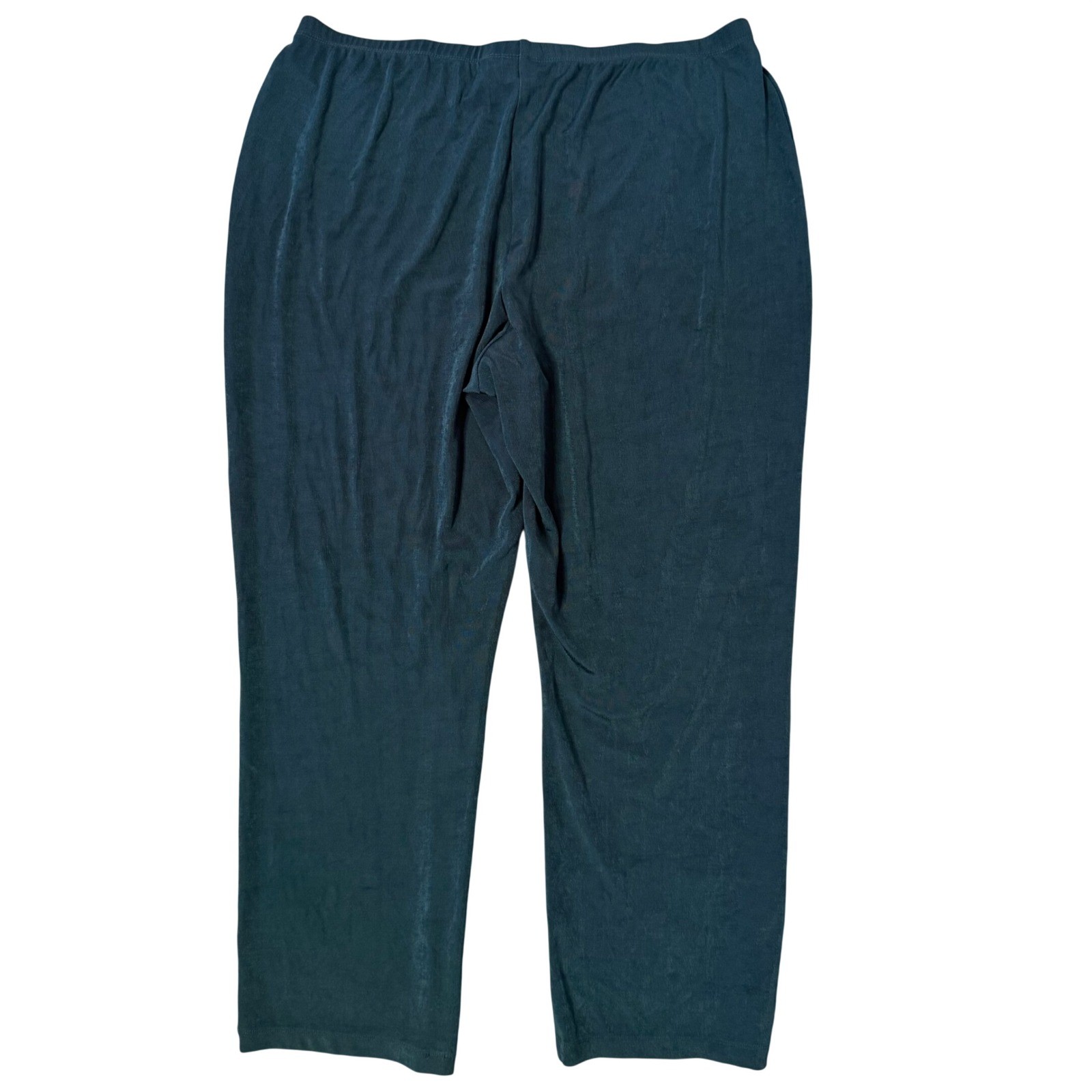 Chicos Travelers Slinky Knit Pull On Stretch Pants Size XL 16 Green Travel