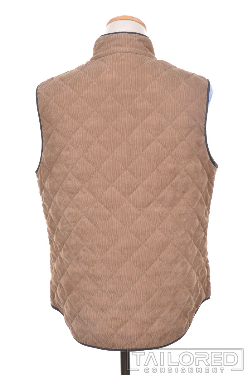 NWT – WATERVILLE Theo Solid Beige Polyester Mens Quilted Vest – EU 52 / LARGE