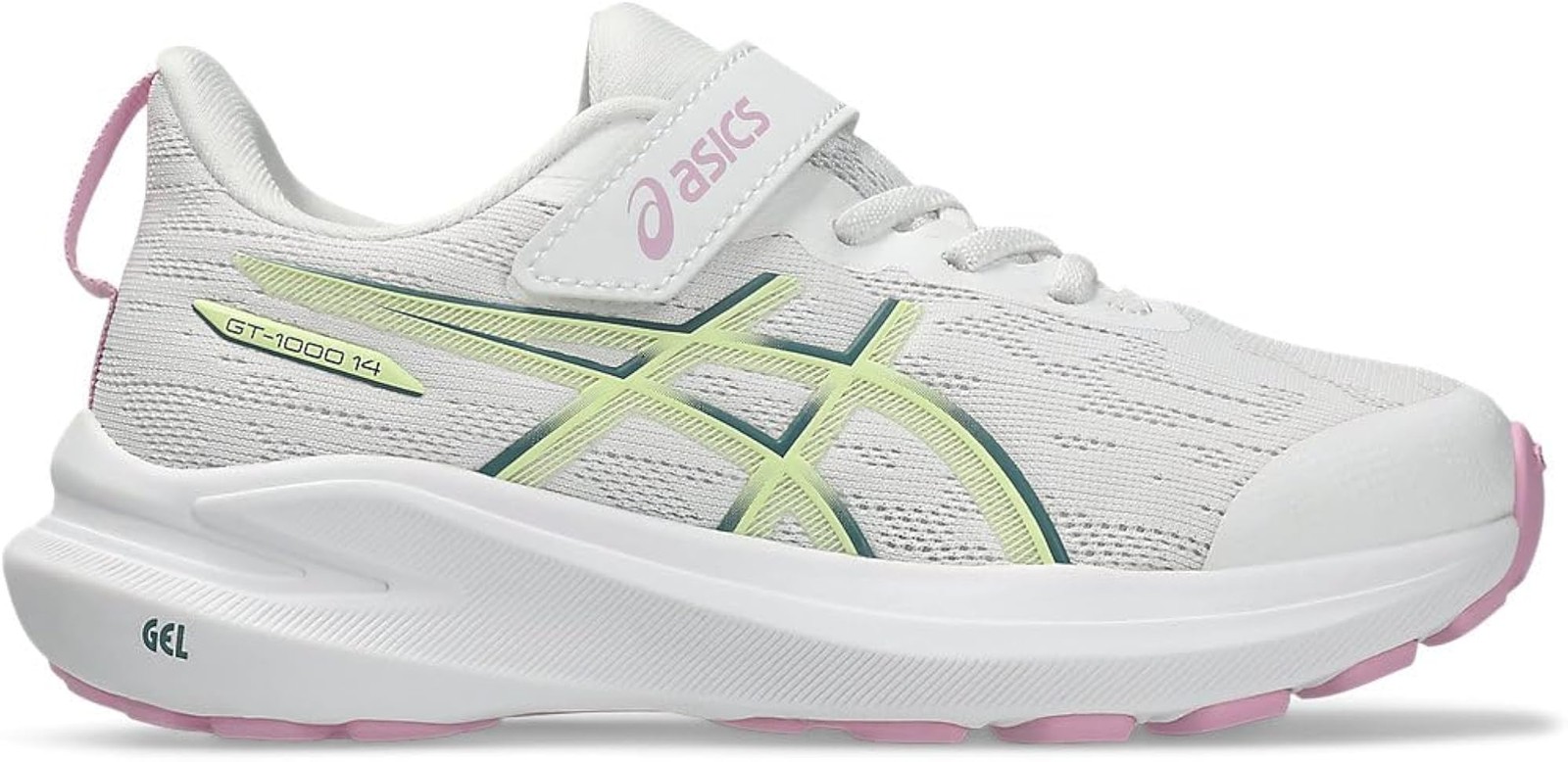 ASICS Unisex-Child Gt-1000 14 Ps – White/Hazy Lilac – 12 Little Kid