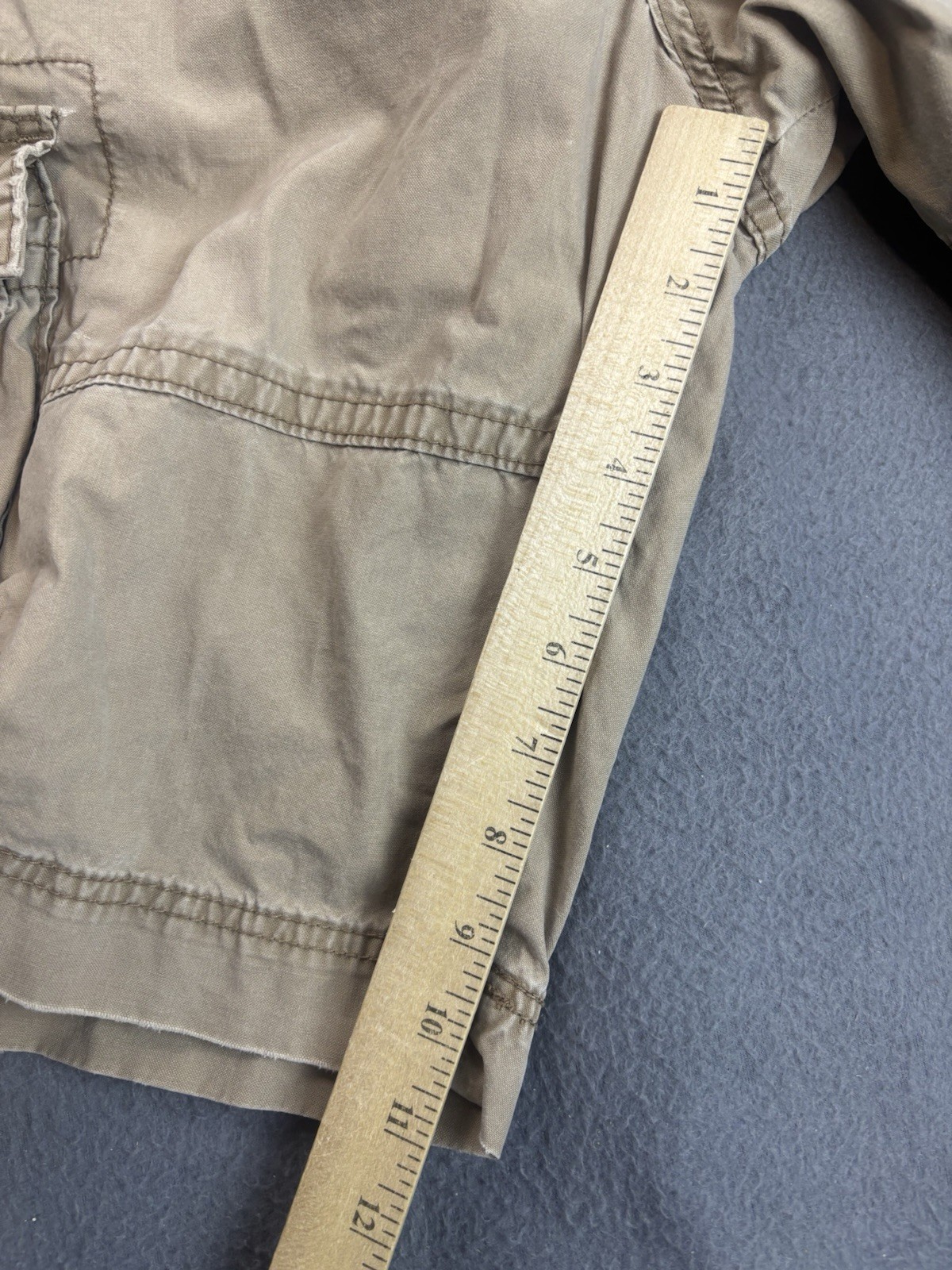 Polo Jean Co. Ralph Lauren Cargo Shorts Mens 36 Tan Grunge Distressed Y2K 90s