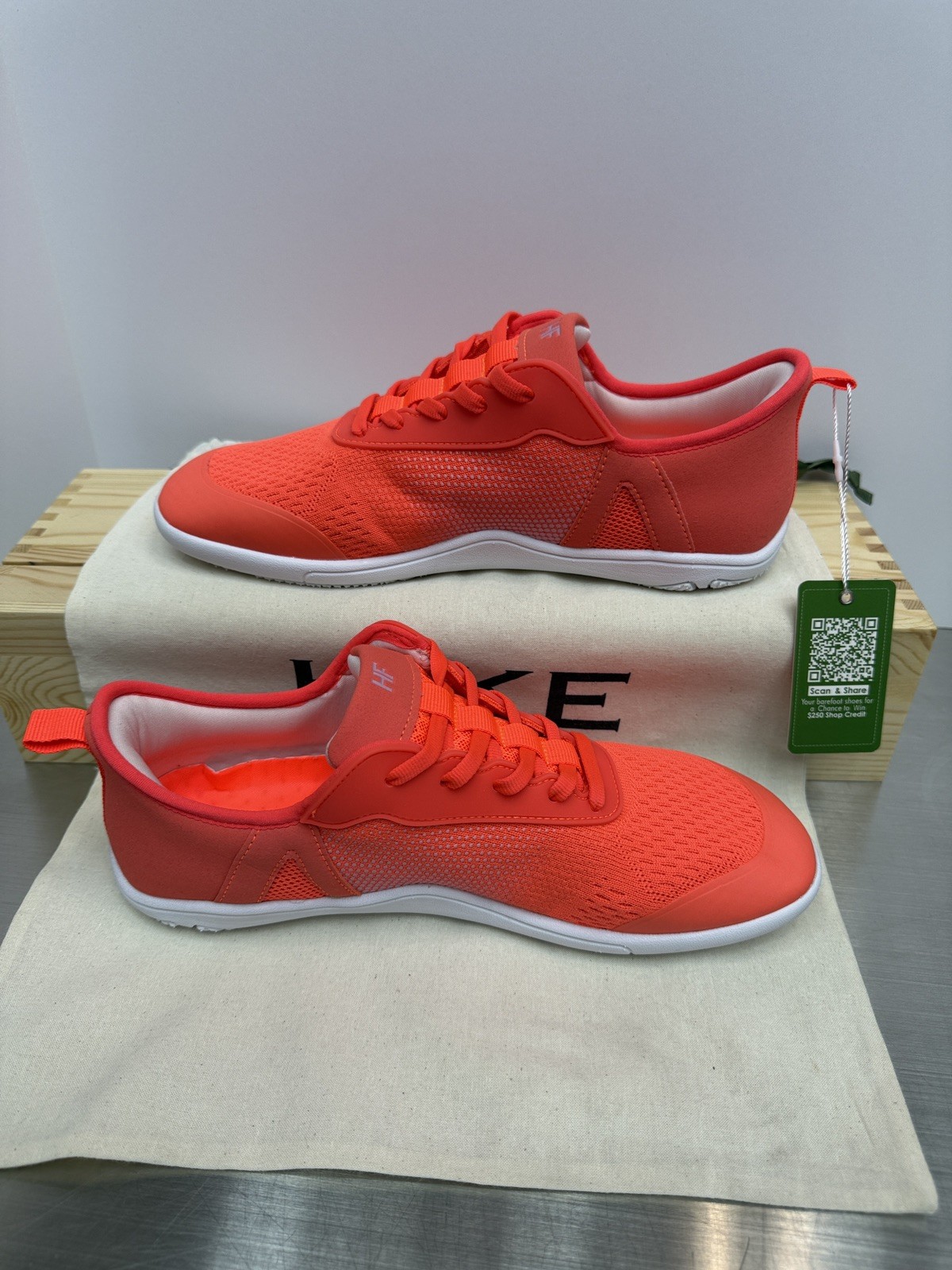 NWT Hike Footwear Stride Orange Barefoot Unisex EU41 W10-10.5 M8-8.5