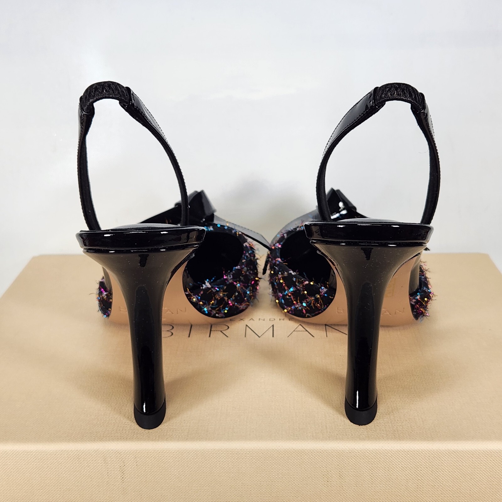 Size 10 (IT 40) – Alexandre Birman Clarita Bell Slingback- Multicolor / Tweed