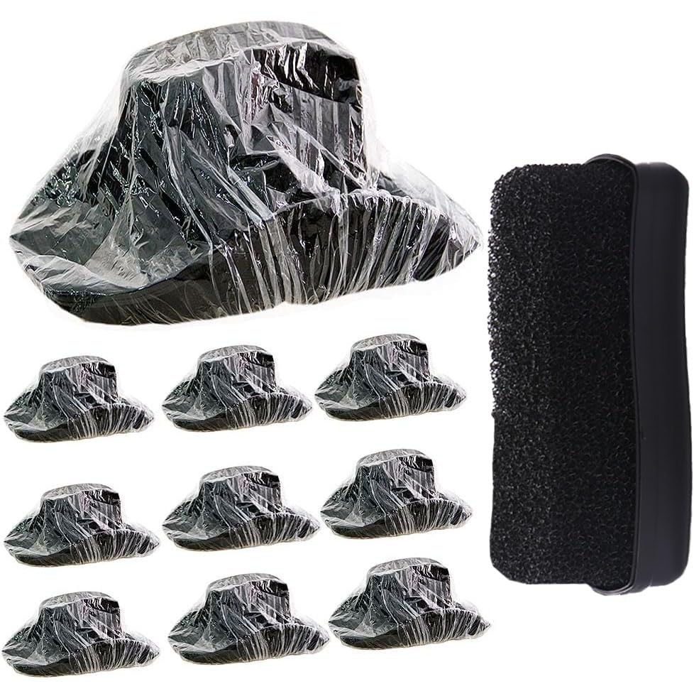 10Pcs Cowboy Hat Cover and One Sponge Hat Brush Felt Hat Cleaner Hat Protecto…