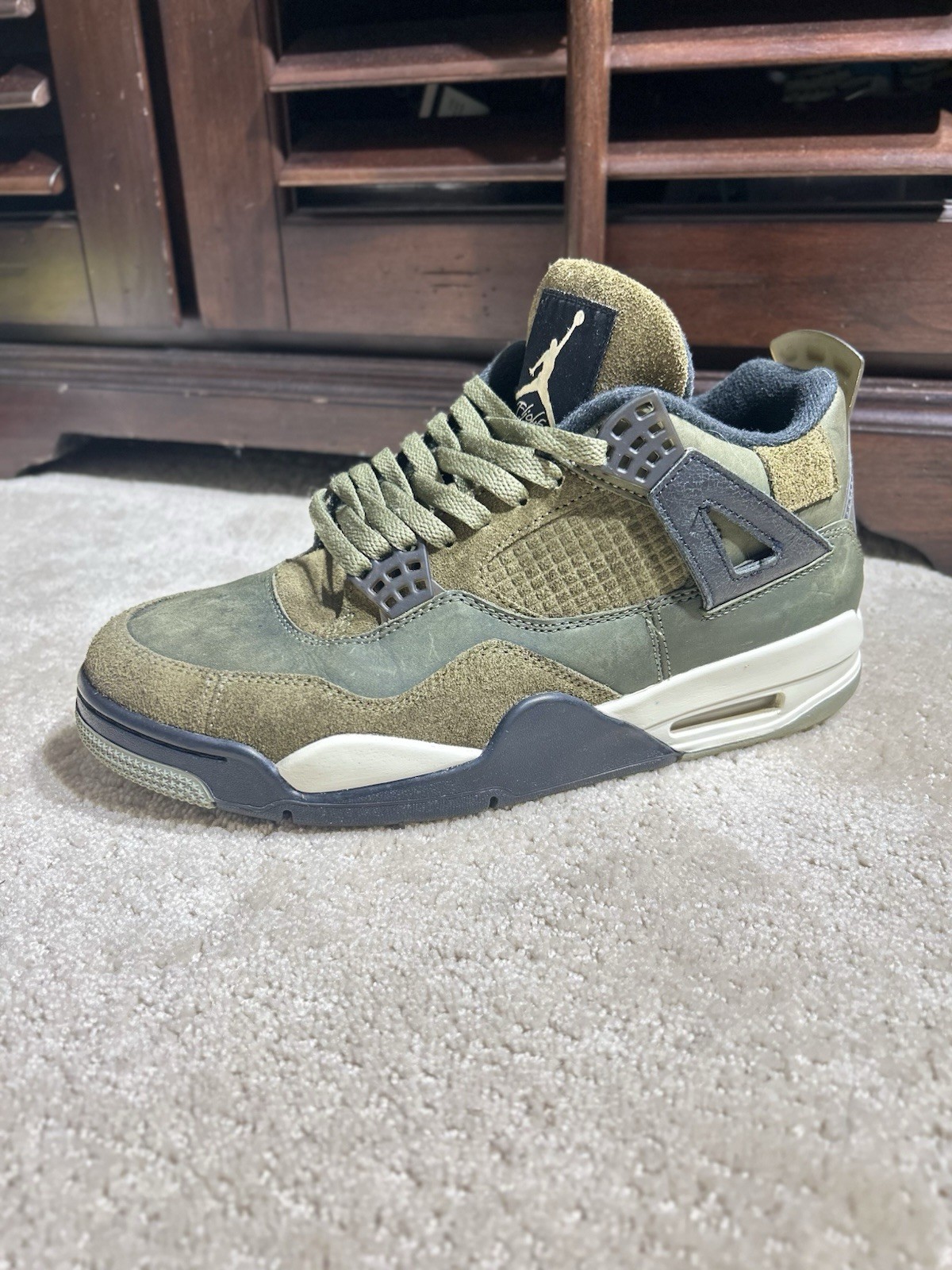 Nike Jordan 4 Retro SE Craft “Olive” FB9927-200 Men’s Size 9.5 AMPUTEE LEFT SHOE