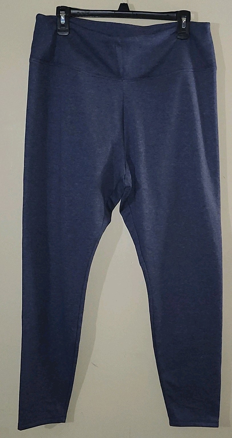Simply Vera Vera Wang Women’s Blue Solid High Rise Stretch Leggings Size XL