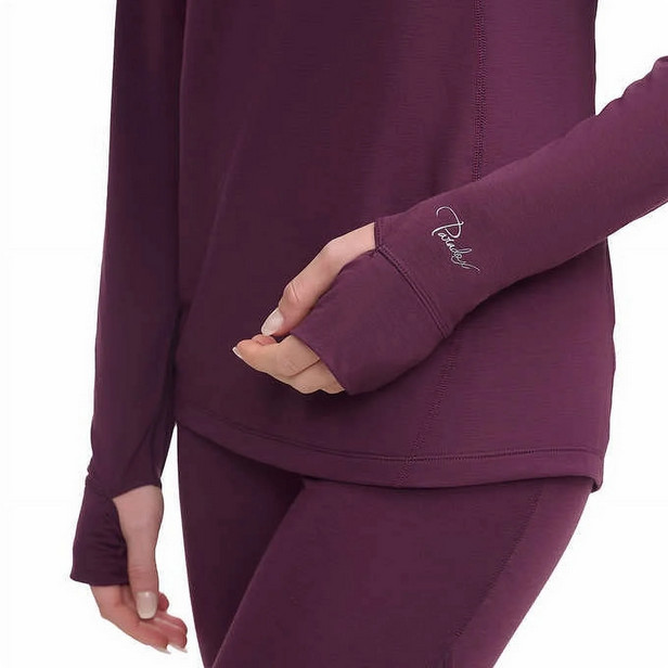 Paradox Womens Small 1/4 Zip Merino Wool Blend Base Layer Top – Purple