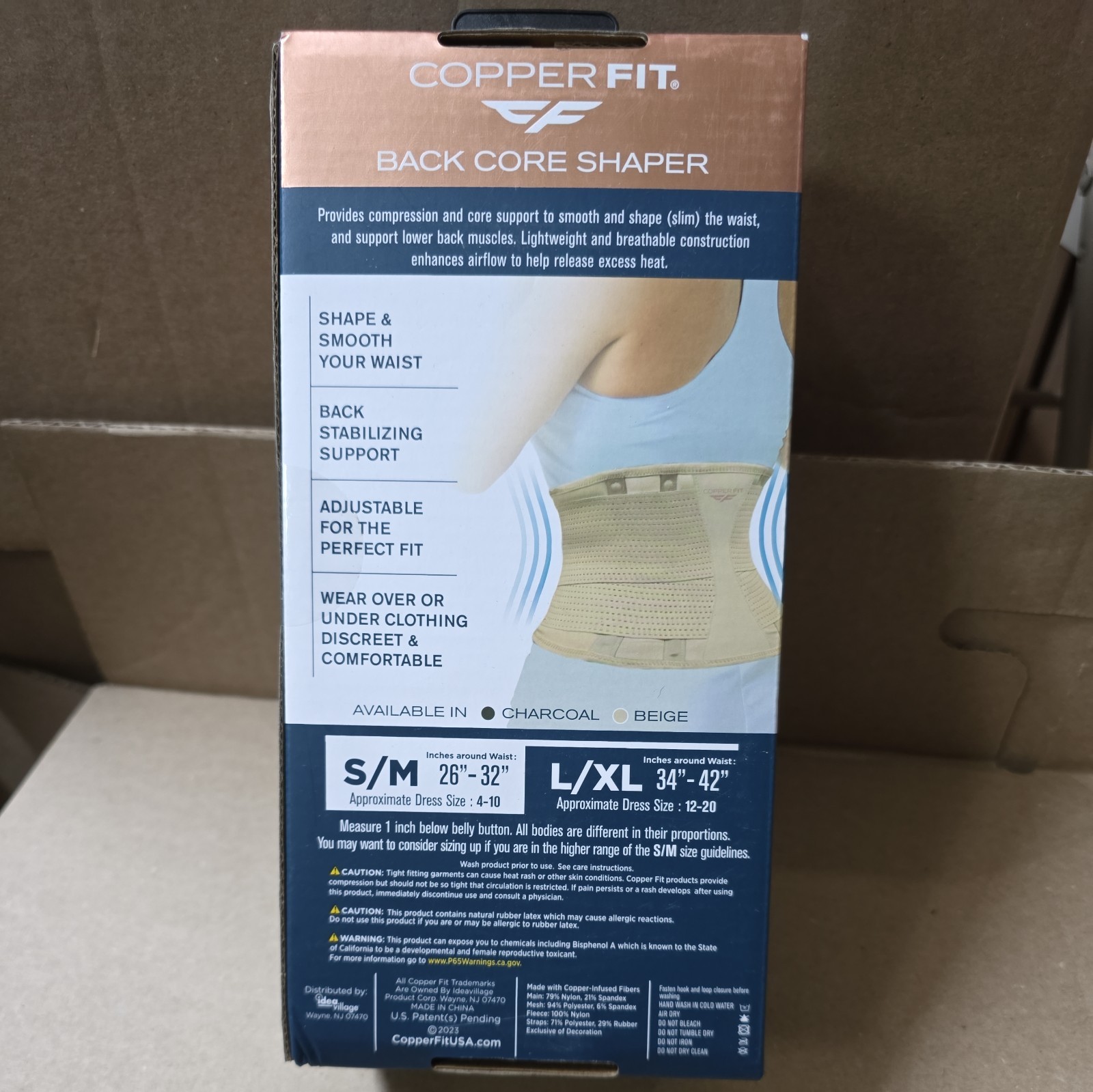 Copper Fit Core Shaper Beige S/M (26″-32″) – 1 Pack – New