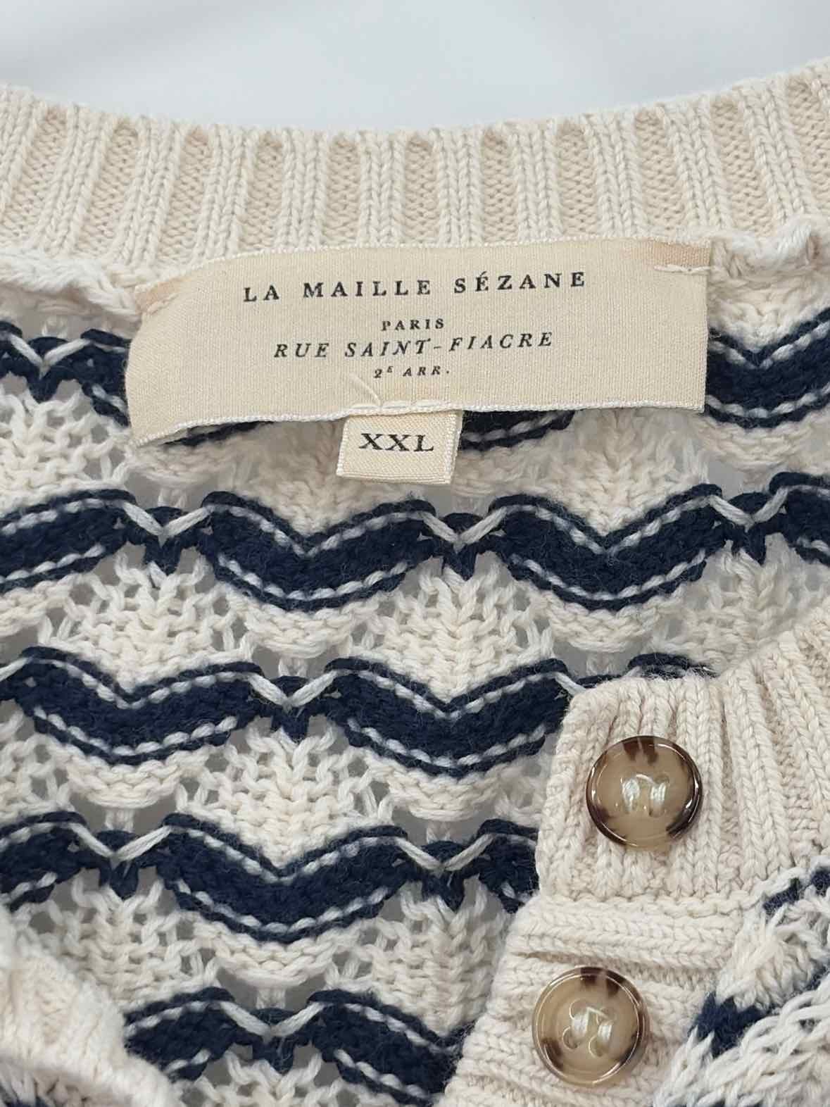 Pre-Owned Sezane Ivory Size XXL Stripe Sweater